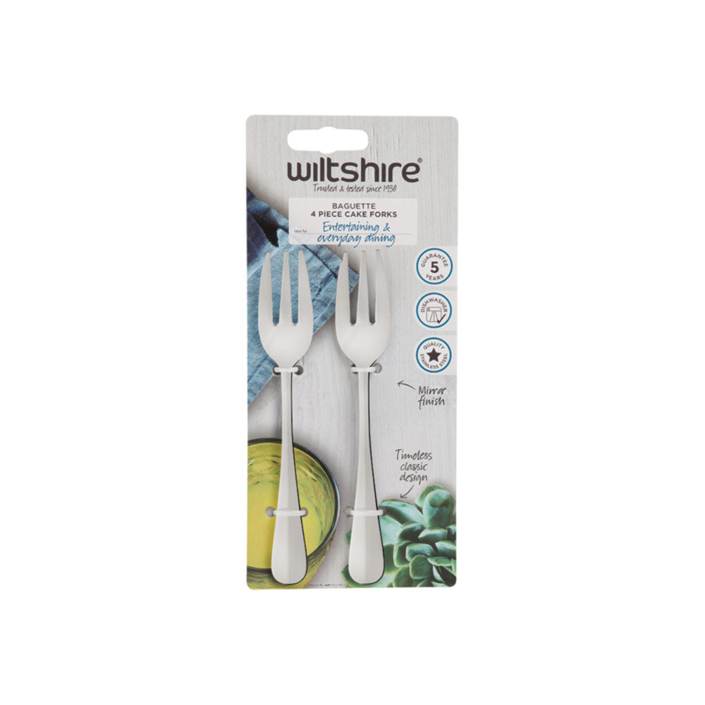 Wiltshire Baguette Cake Fork 4 Piece