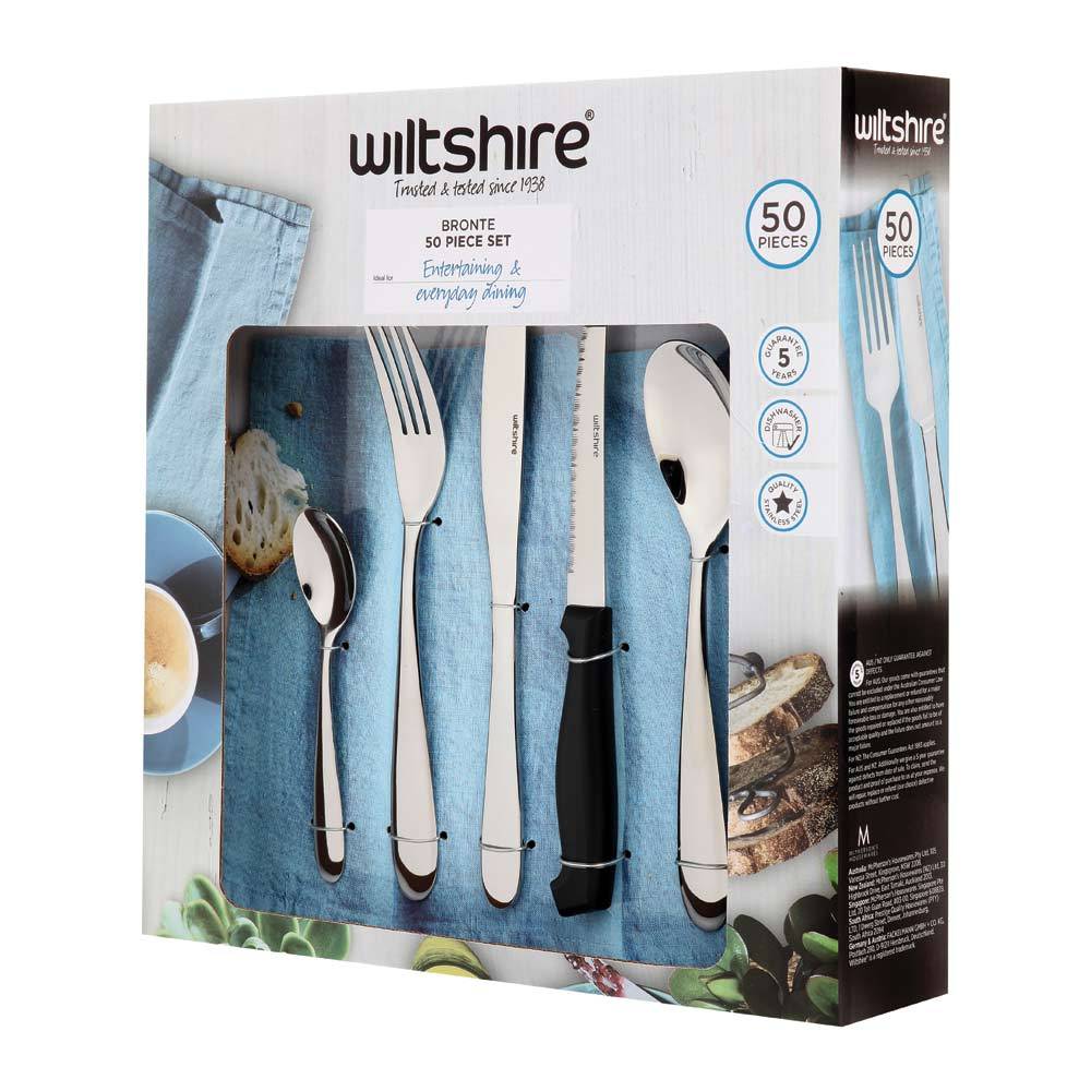 Wiltshire Bronte Cutlery Set with Steak Knives 50 Piece