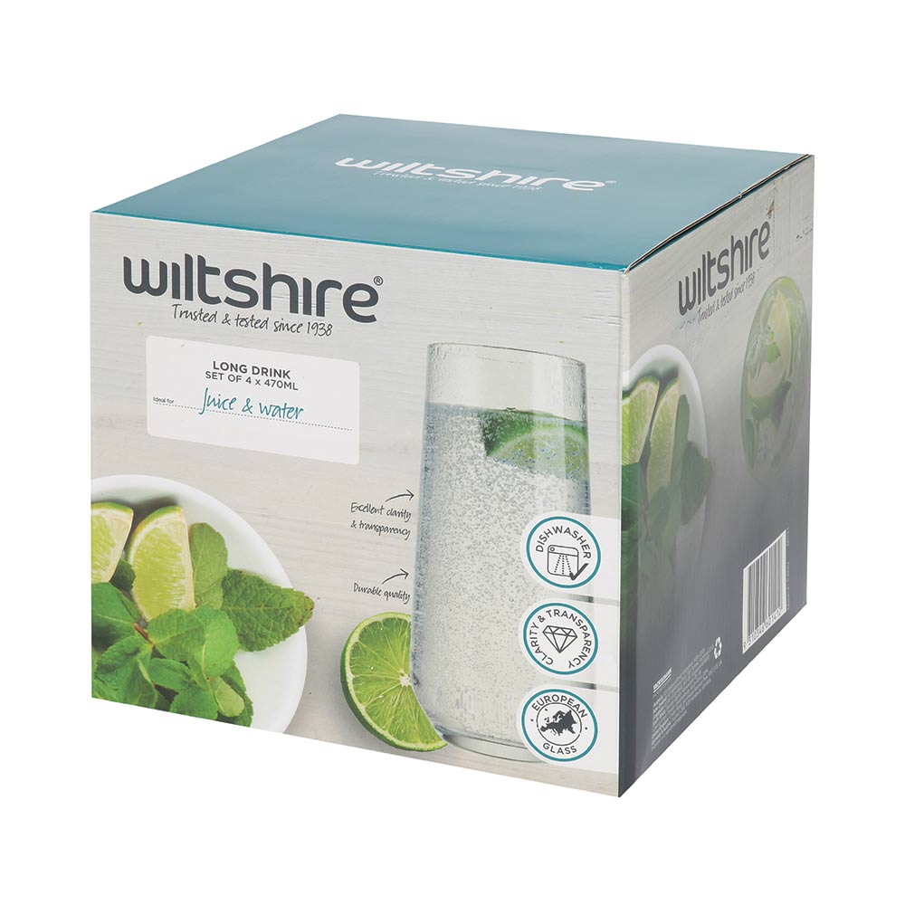 Wiltshire Allegra 470ml Long Drink Tumblers 4 Piece Set