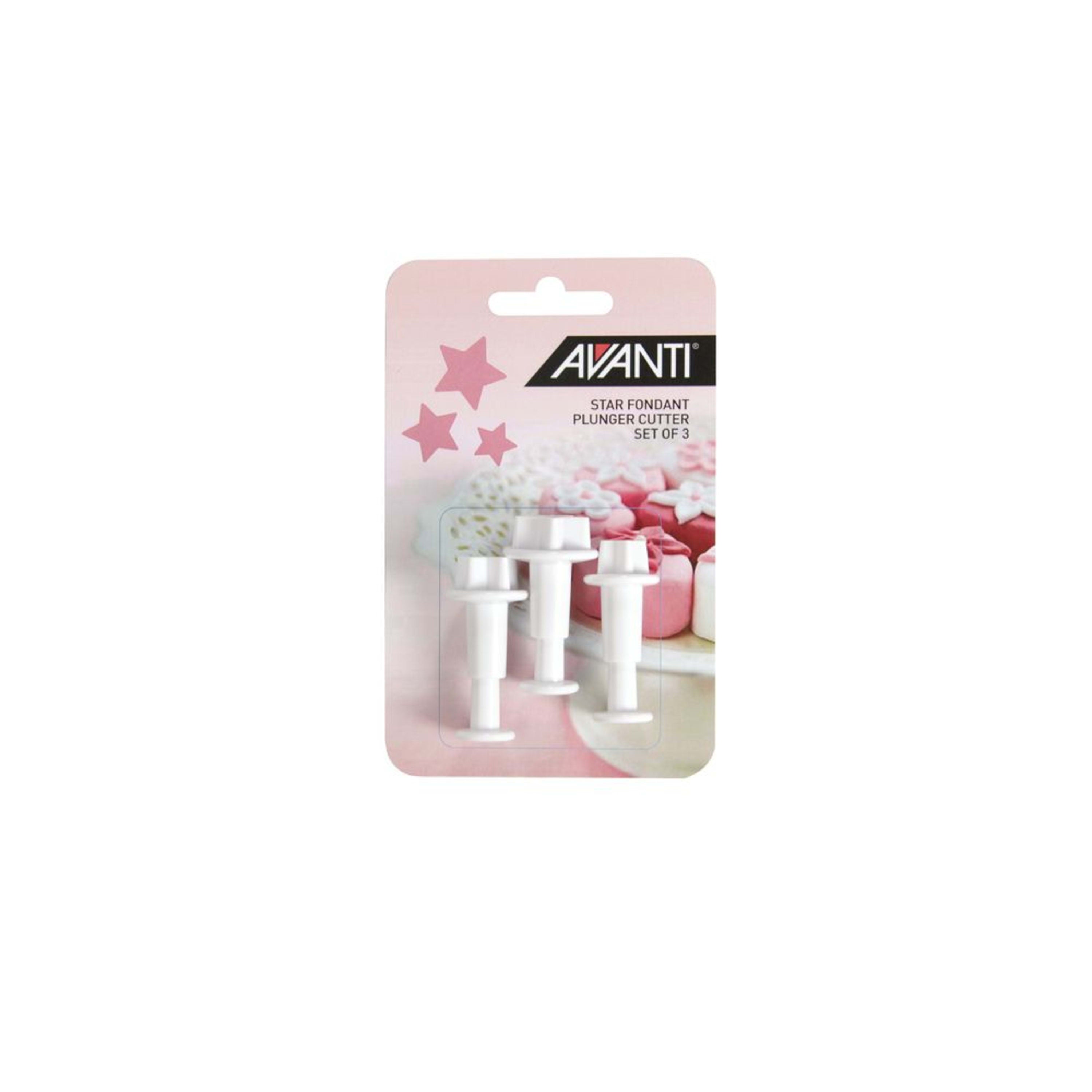 Avanti Star Fondant Plunger Cutter 3 Piece Set