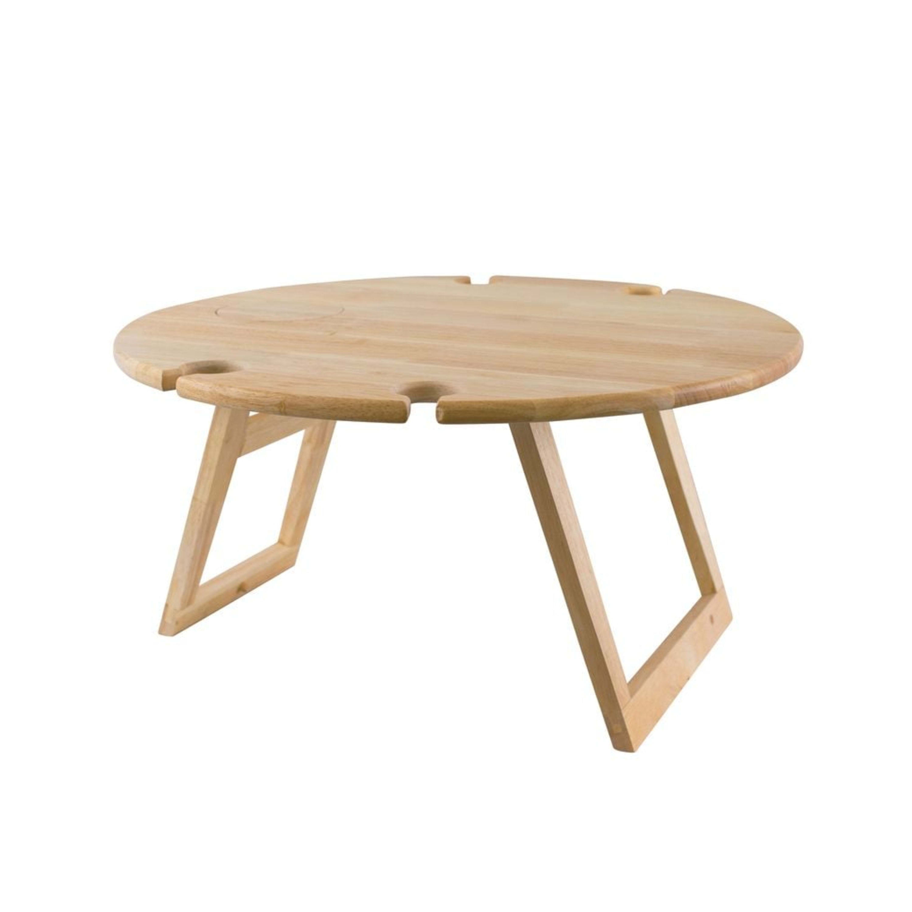 Peer Sorensen Folding Round Picnic Table 50cm - Rubberwood