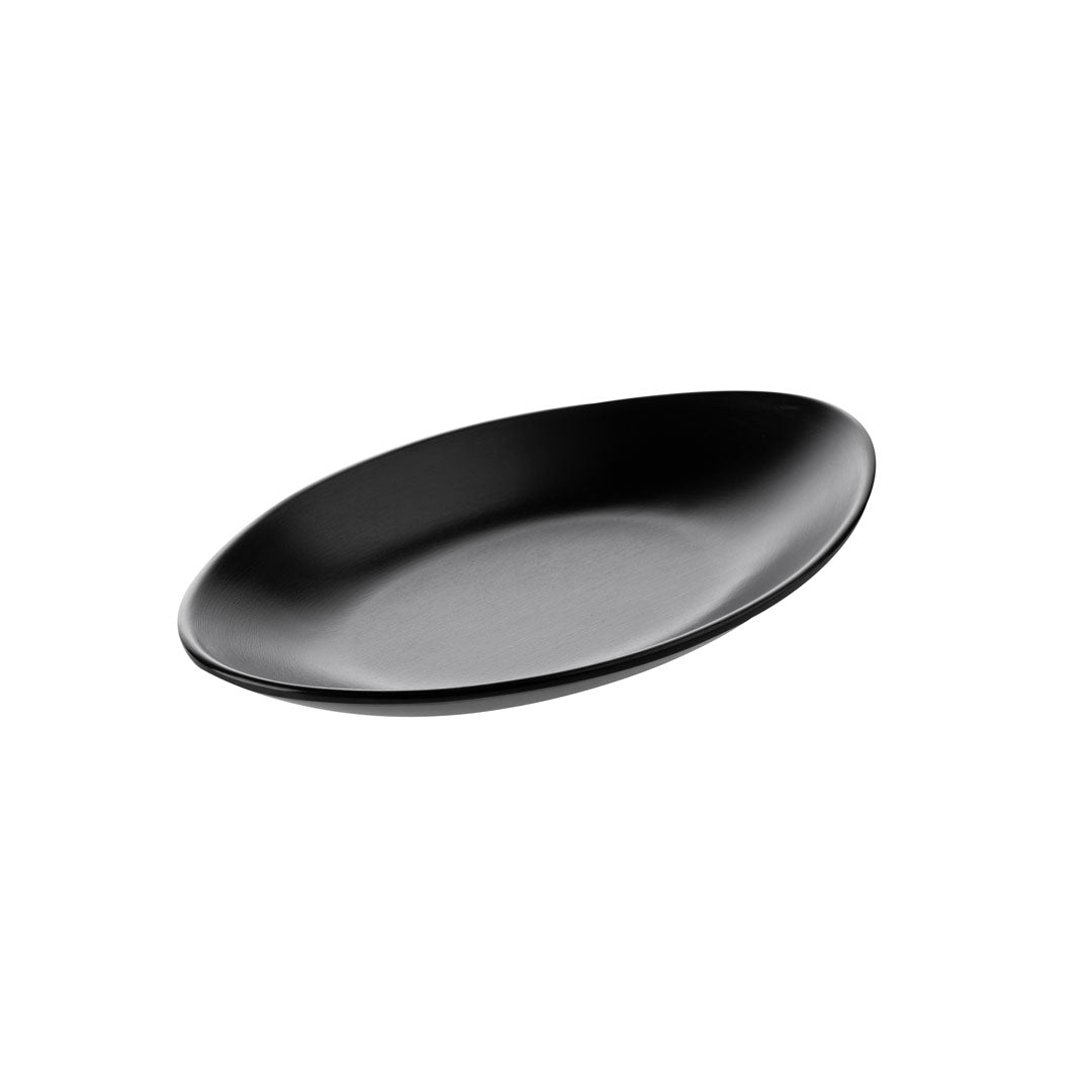 COUCOU Oval Plate 245x150mm - Black & Black