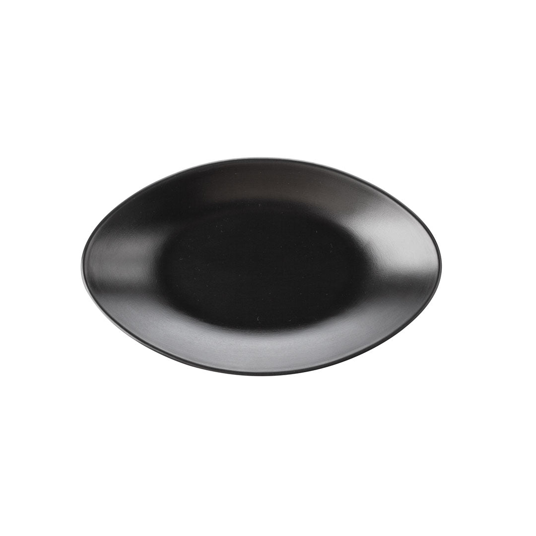 COUCOU Oval Plate 245x150mm - Black & Black