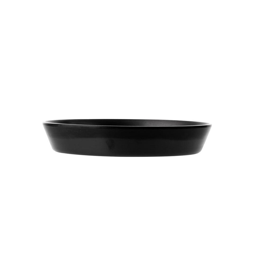 COUCOU Flat Round Bowl 190mm - Black & Black
