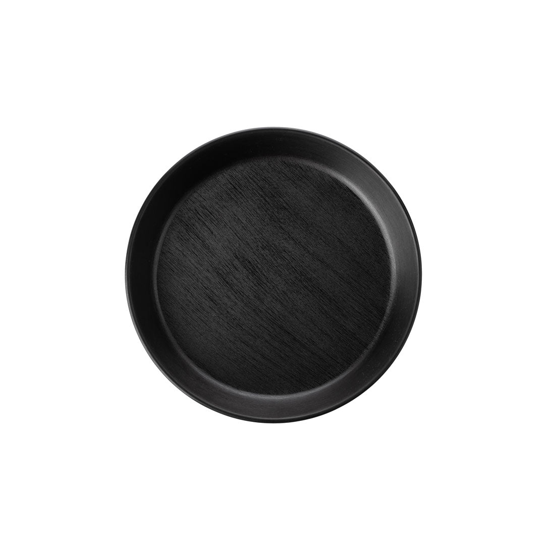 COUCOU Flat Round Bowl 190mm - Black & Black