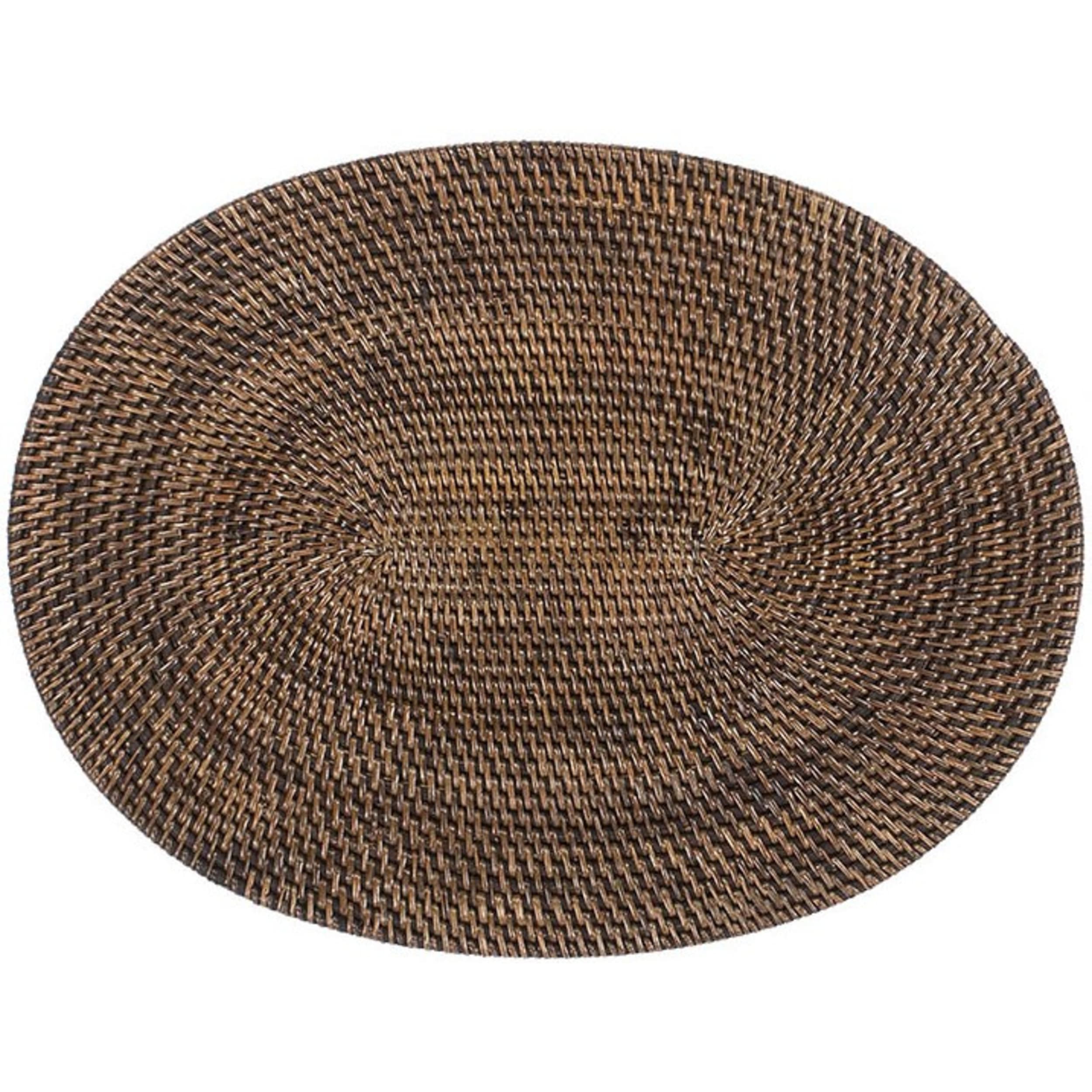 Cinnamon Rattan Oval Placemat Dark Brown