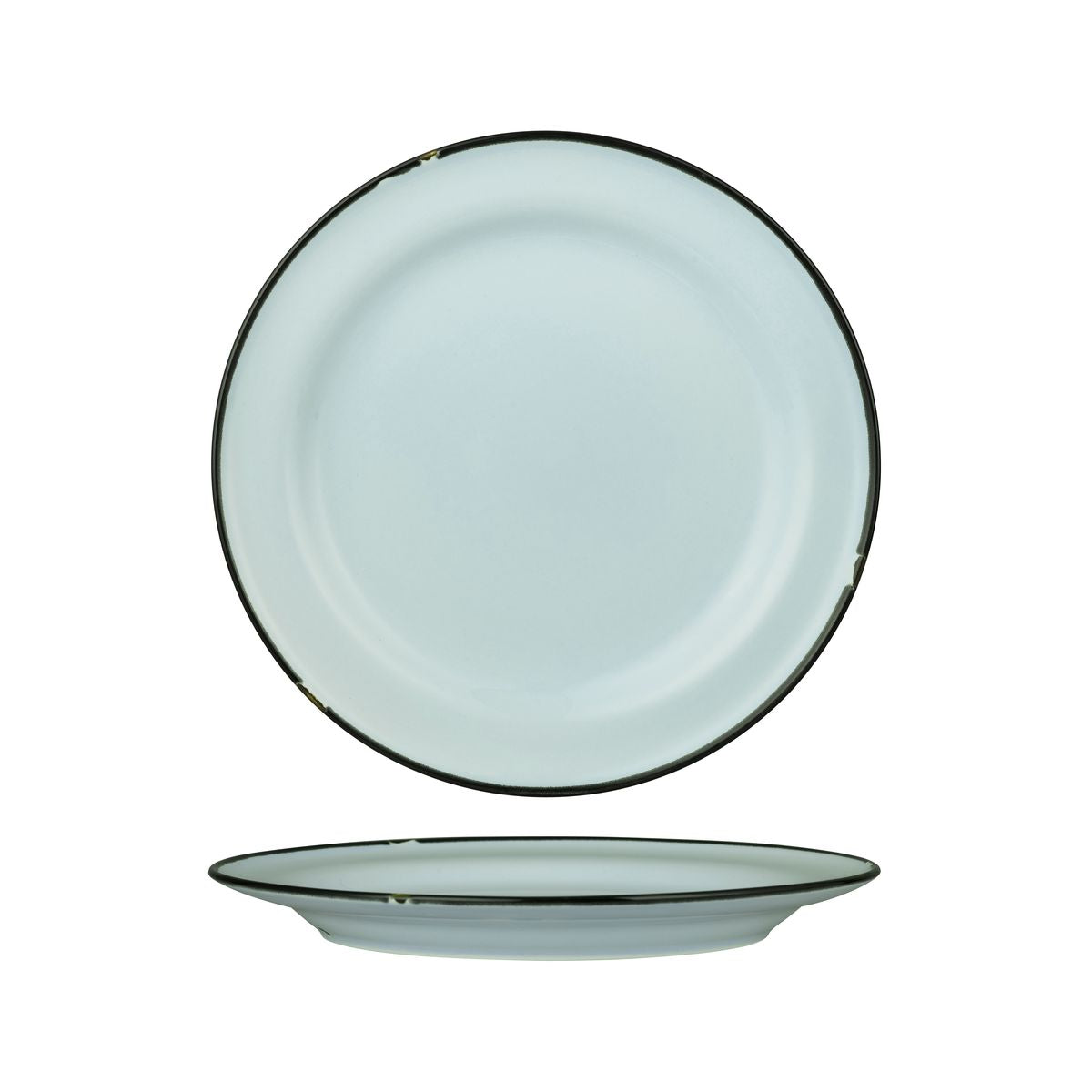 Luzerne TinTin Blue with Black Line - Round Plate - Wide Rim (270mm Ø)