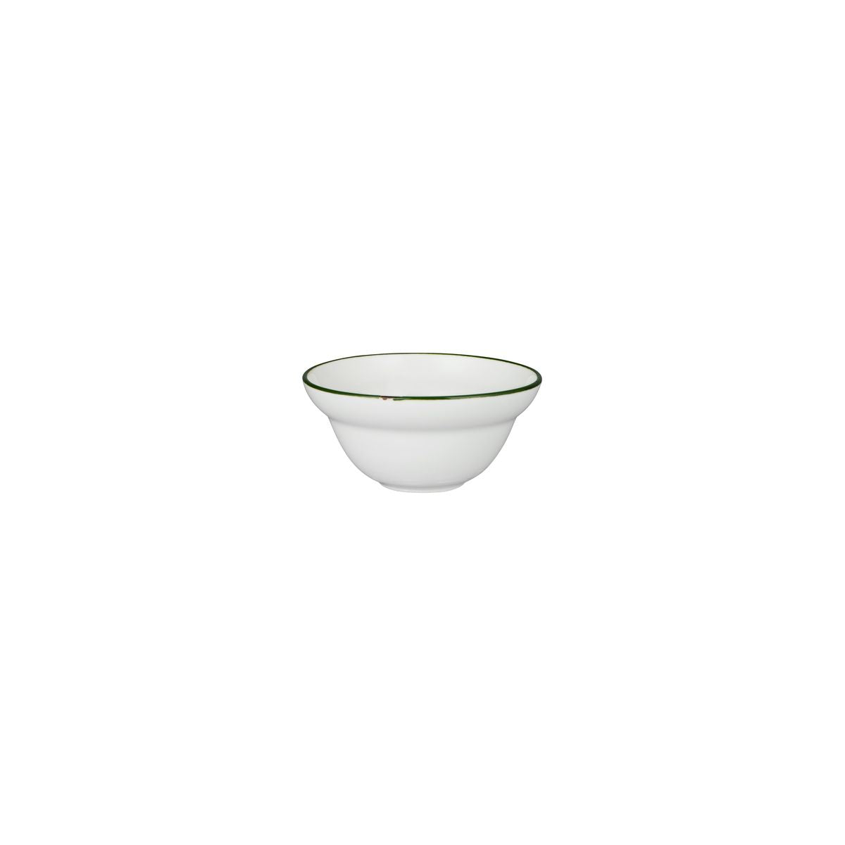 Luzerne TinTin White with Green Line - Round Deep Bowl (120mm Ø 140ml)