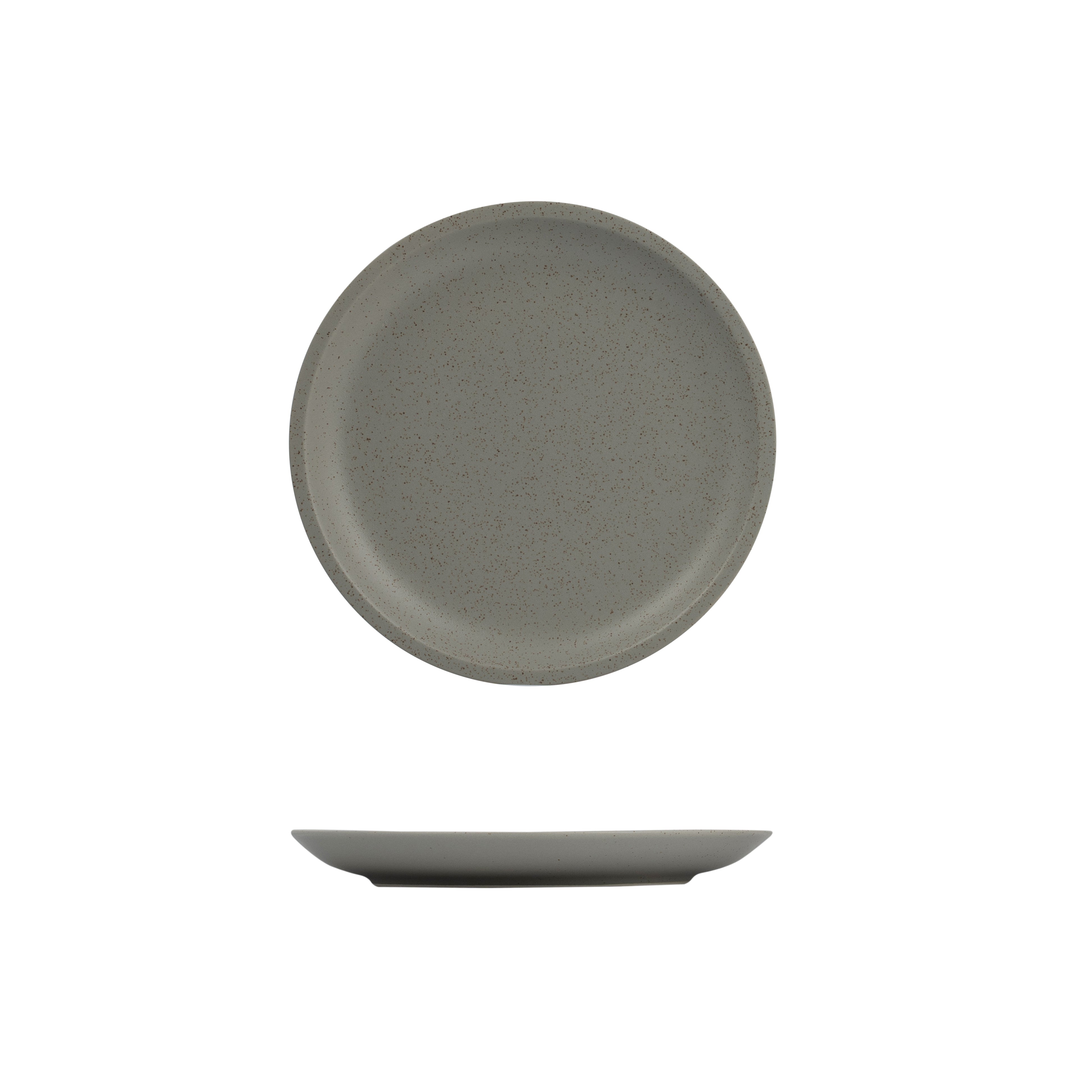Luzerne Dune Ash Round Coupe Plate (214mm Ø)
