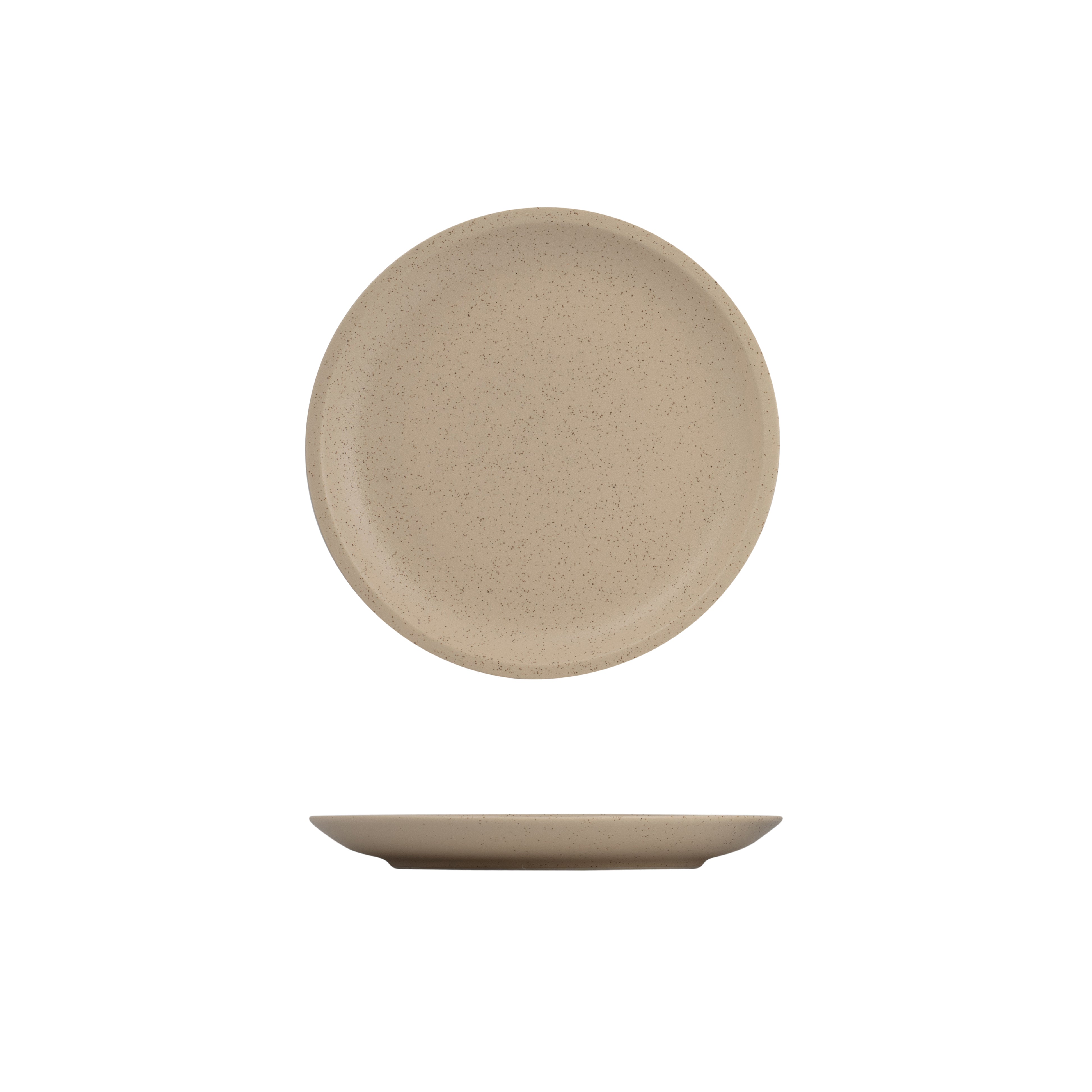 Luzerne Dune Clay Round Coupe Plate (214mm Ø - Beige)