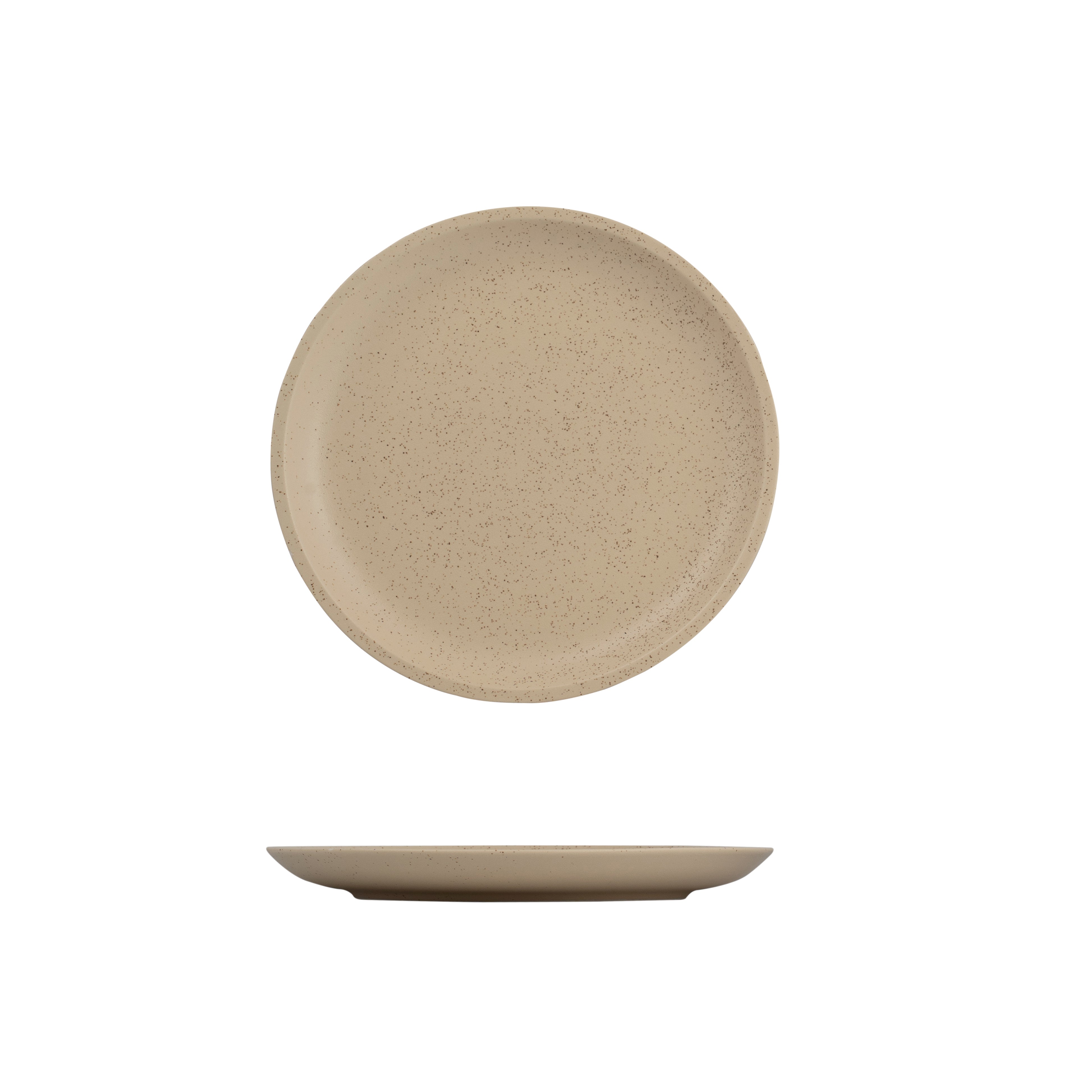 Luzerne Dune Clay Round Coupe Plate (231mm Ø - Beige)