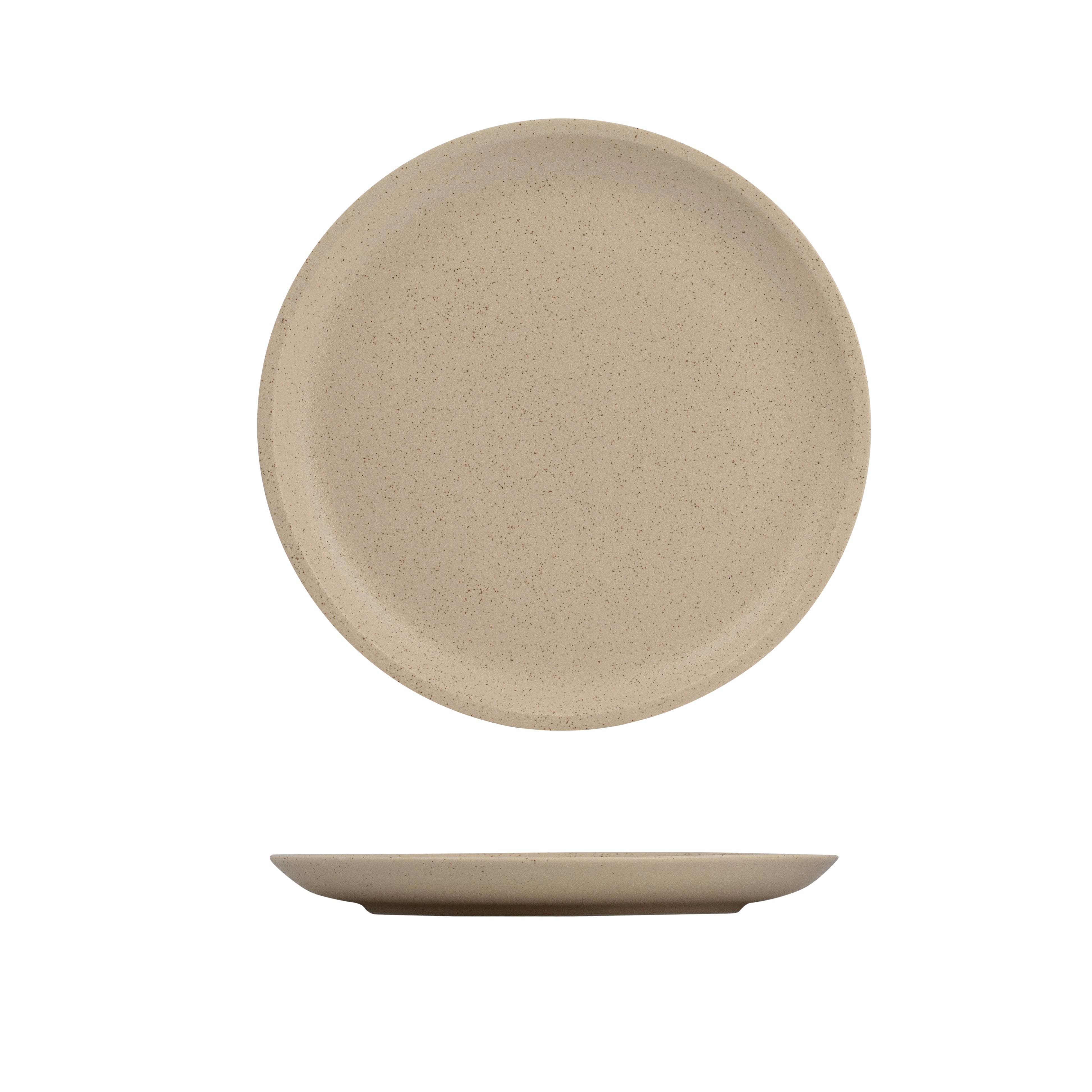 Luzerne Dune Clay Round Coupe Plate (280mm Ø - Beige)