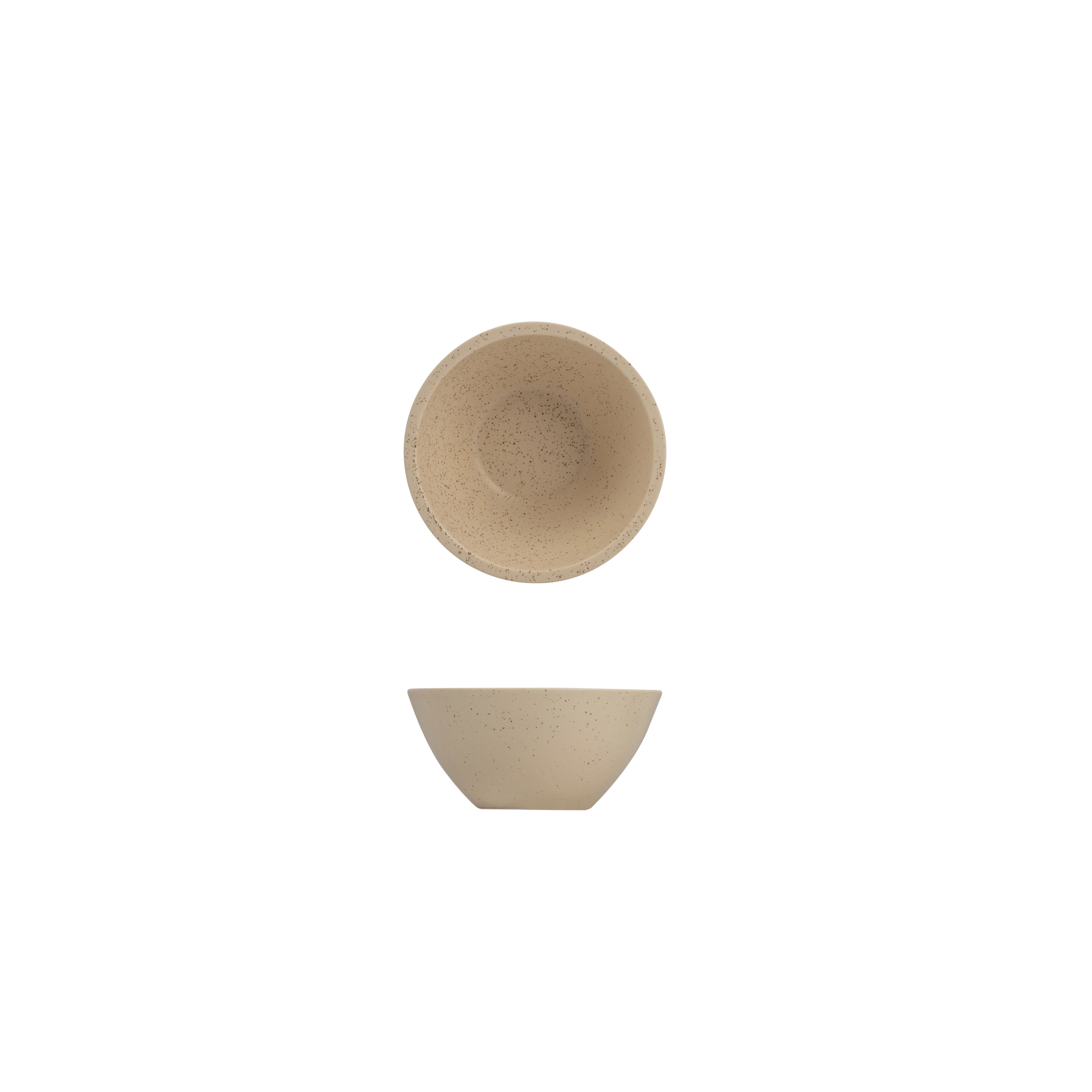 Luzerne Dune Clay Round Bowl - Conical (120mm Ø 55mm H 288ml - Beige)