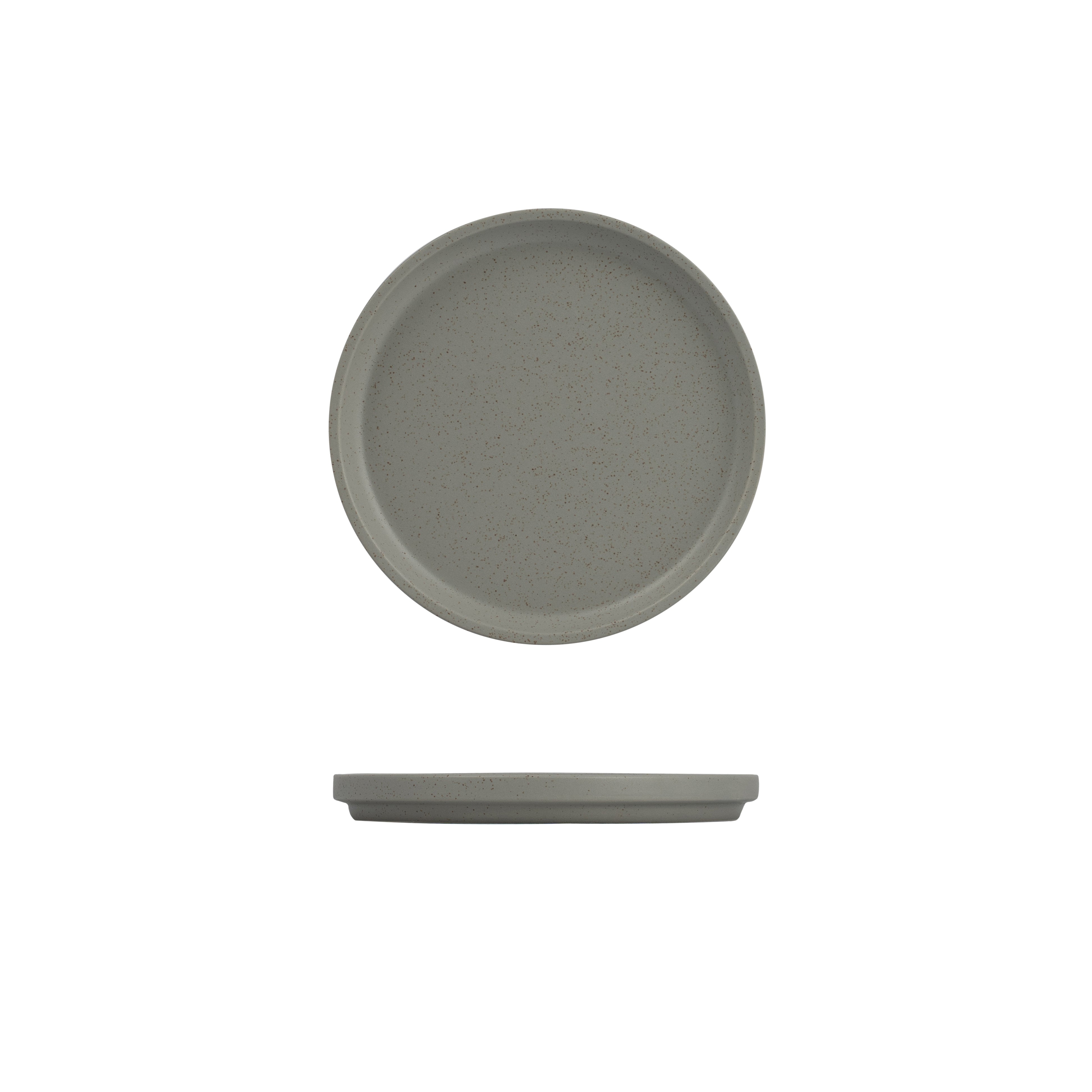 Luzerne Dune Ash Round Stackable Plate (200mm Ø)