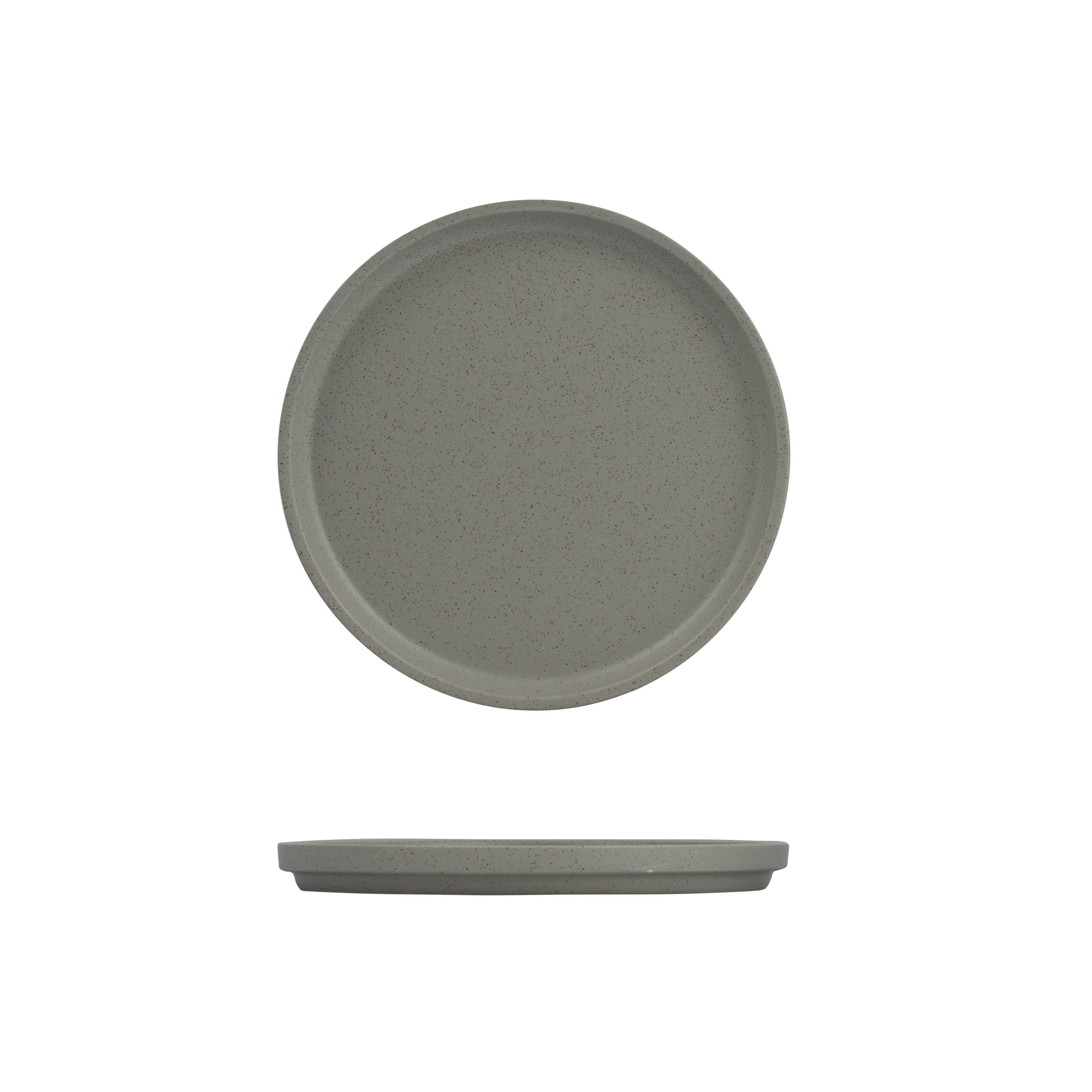 Luzerne Dune Ash Round Stackable Plate (235mm Ø)