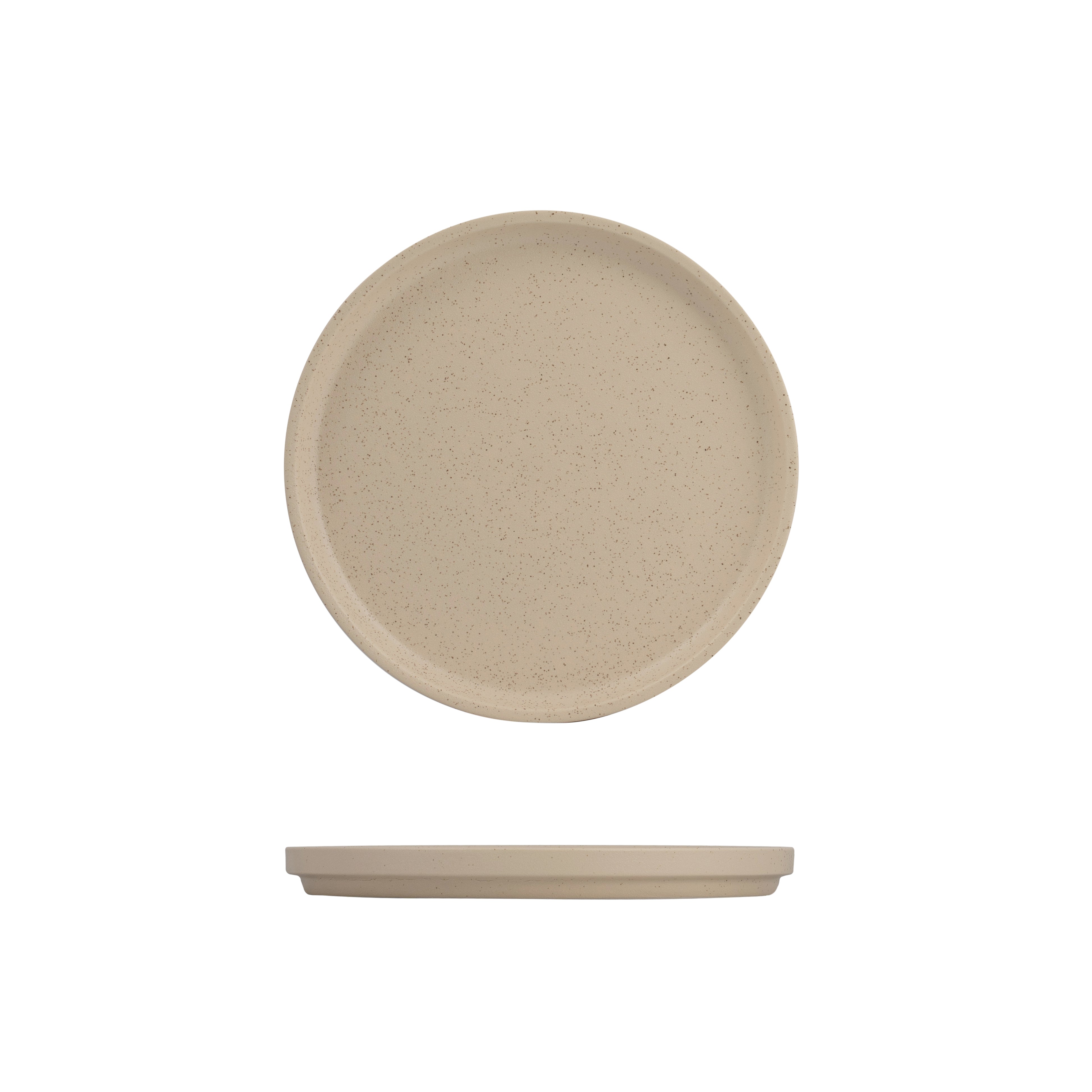 Luzerne Dune Clay Round Stackable Plate (235mm Ø - Beige)