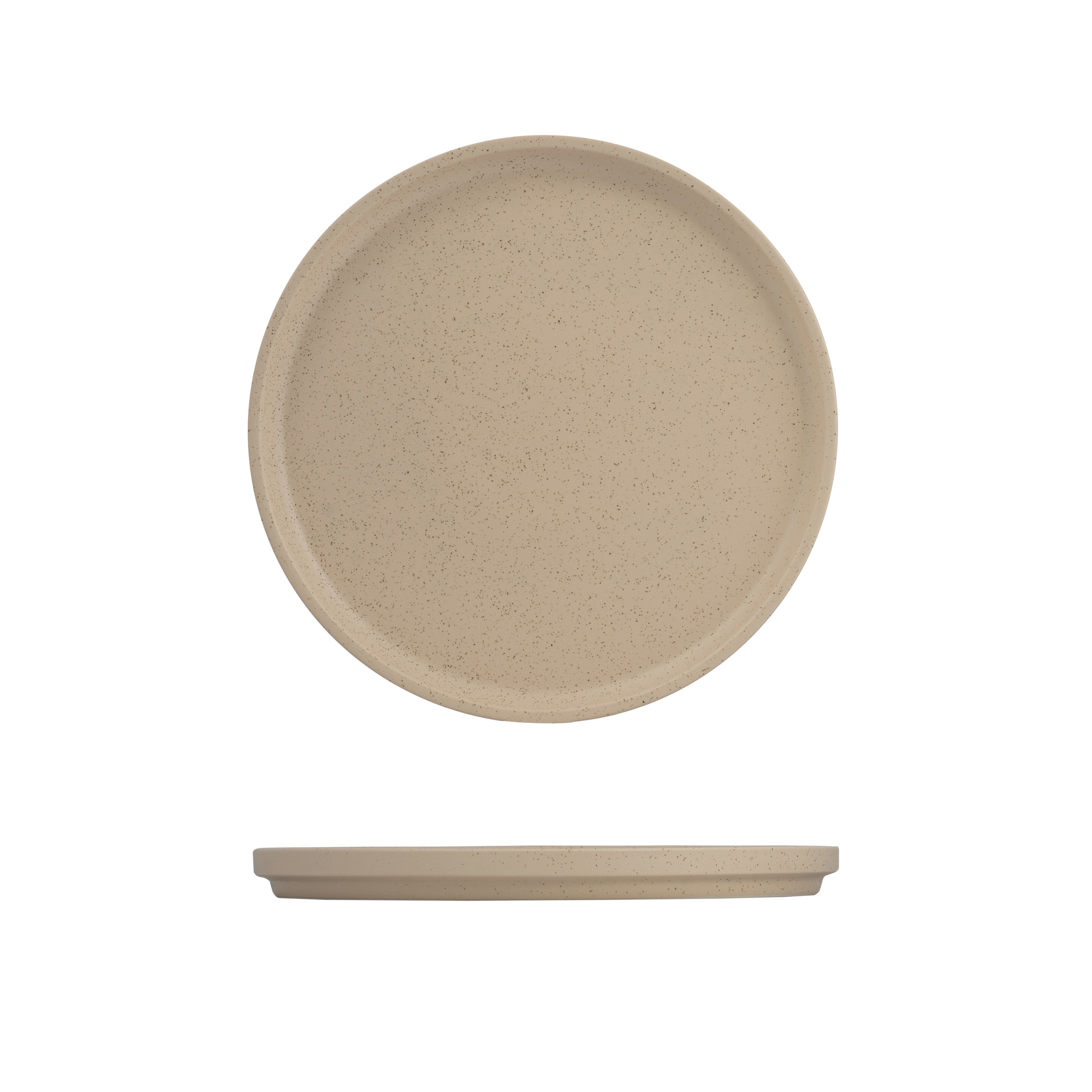 Luzerne Dune Clay Round Stackable Plate (270mm Ø - Beige)
