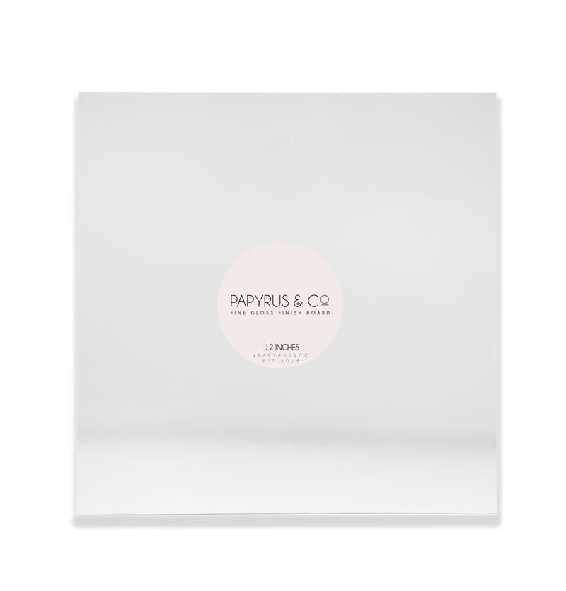 Papyrus Gloss Masonite Cake Board Square White 12in