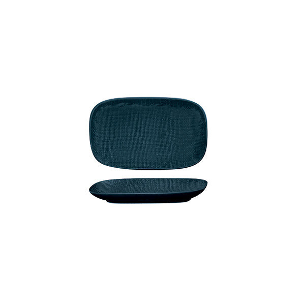 Luzerne Linen Matte Blue Rectangular Share Plate (175x110mm - Navy Blue)