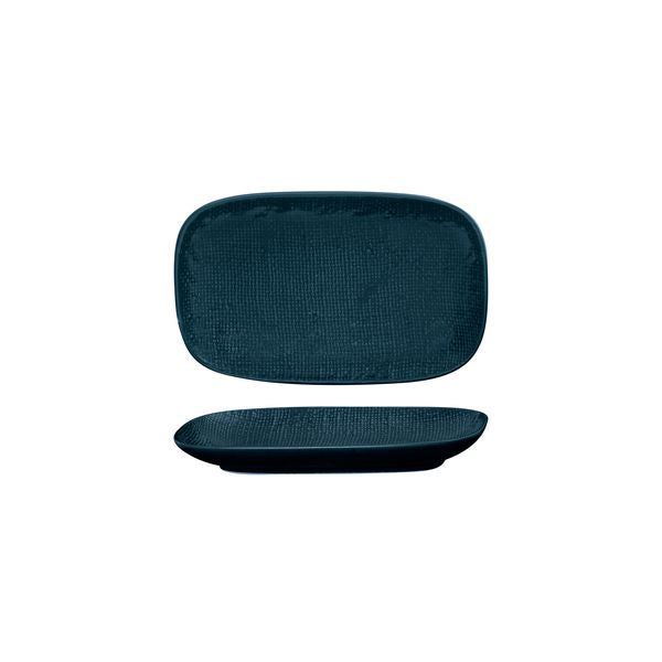Luzerne Linen Matte Blue Rectangular Share Plate (215x135mm - Navy Blue)