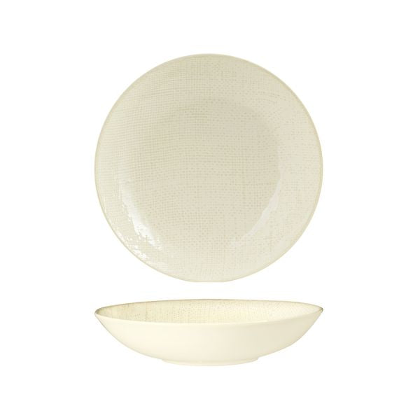 Luzerne Linen Reactive White Share Bowl (230mm Ø 1100ml)