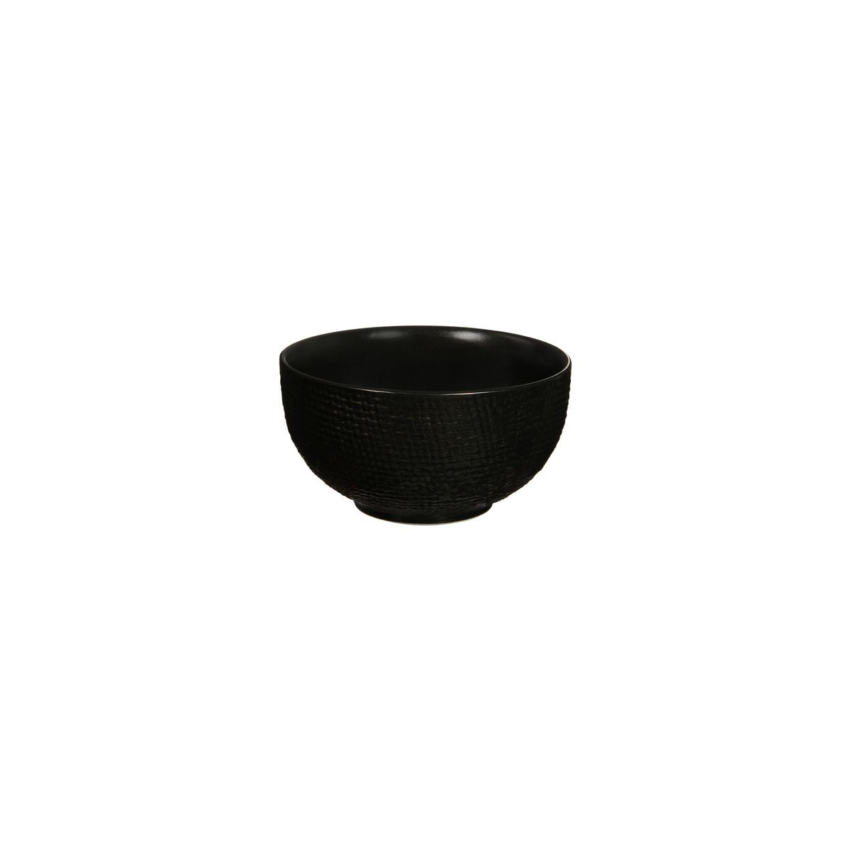 Luzerne Linen Matte Black Round Bowl (110mm Ø 300ml)