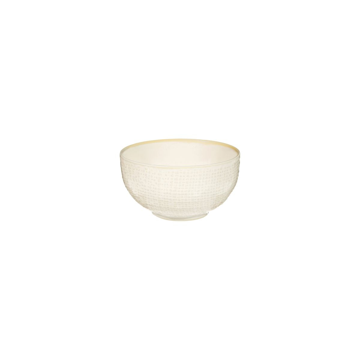 Luzerne Linen Reactive White Round Bowl (110mm Ø 300ml)