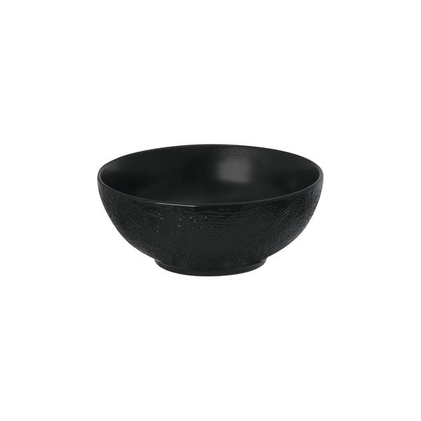 Luzerne Linen Matte Black Round Bowl (160mm Ø 750ml)