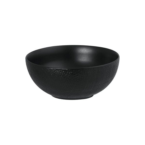 Luzerne Linen Matte Black Round Bowl (190mm Ø 1400ml)