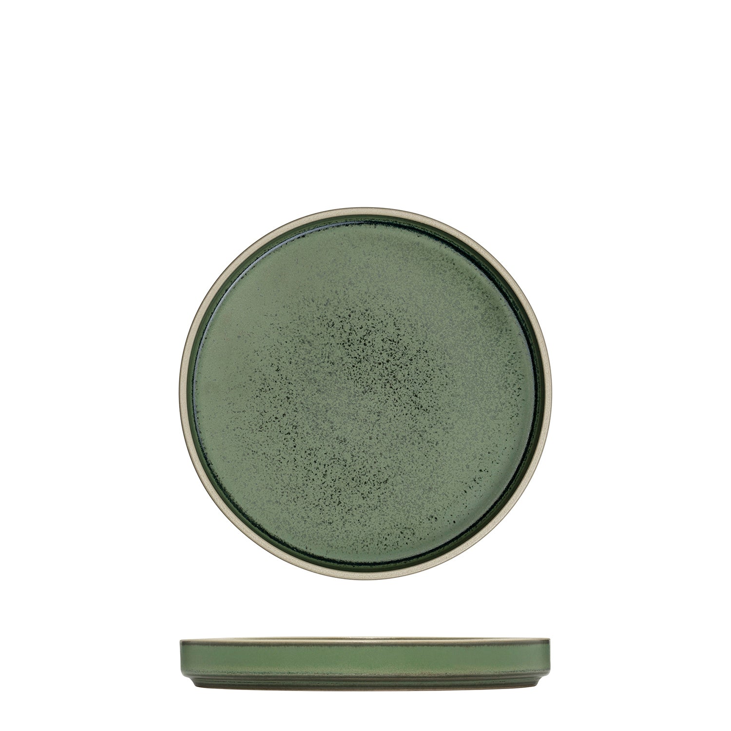 Luzerne Mod Smokey Basil Round Stackable Plate (160mm Ø)