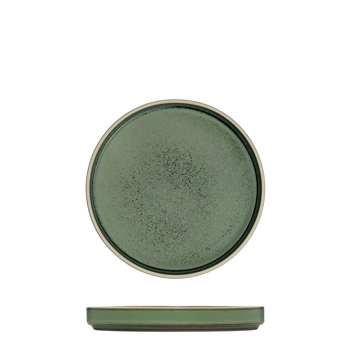 Luzerne Mod Smokey Basil Round Stackable Plate (160mm Ø)