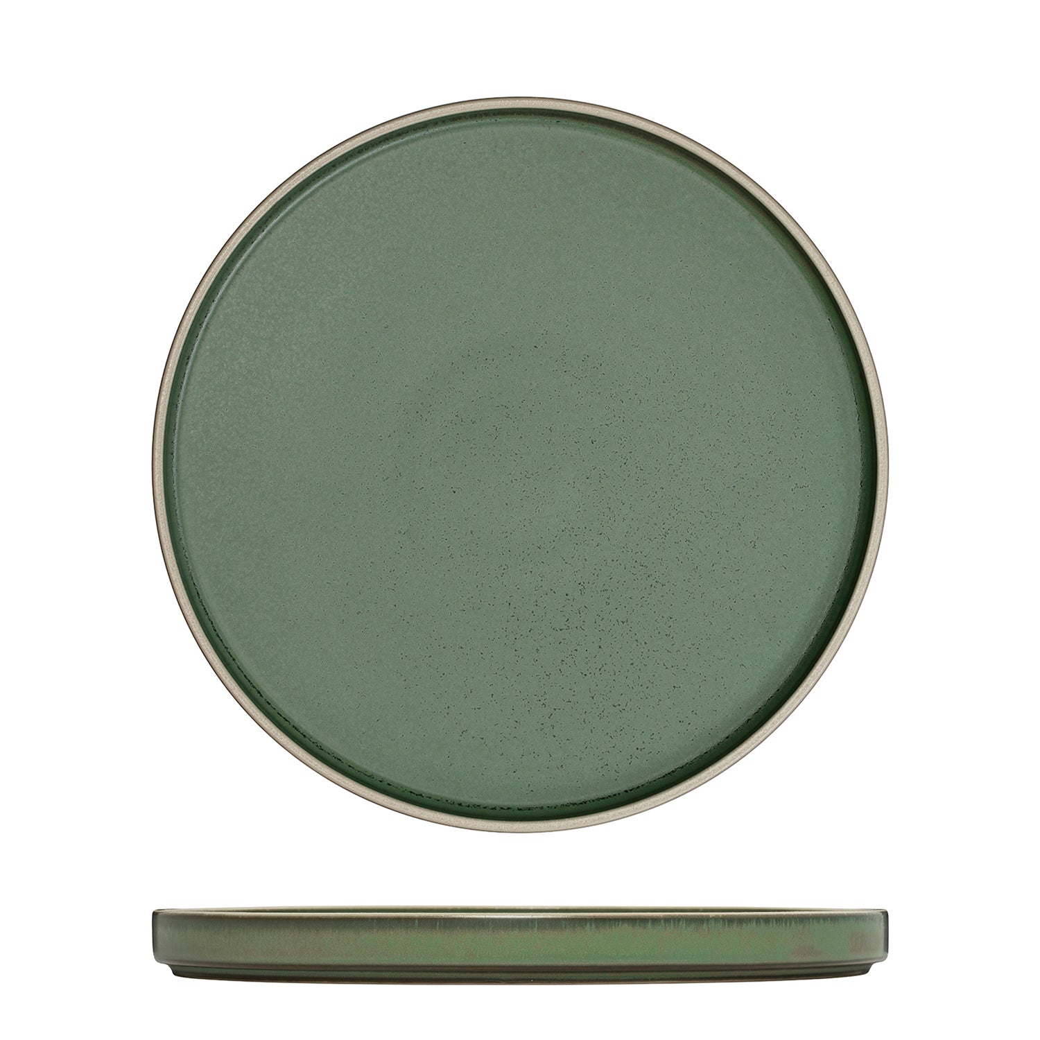 Luzerne Mod Smokey Basil Round Stackable Plate (235mm Ø)