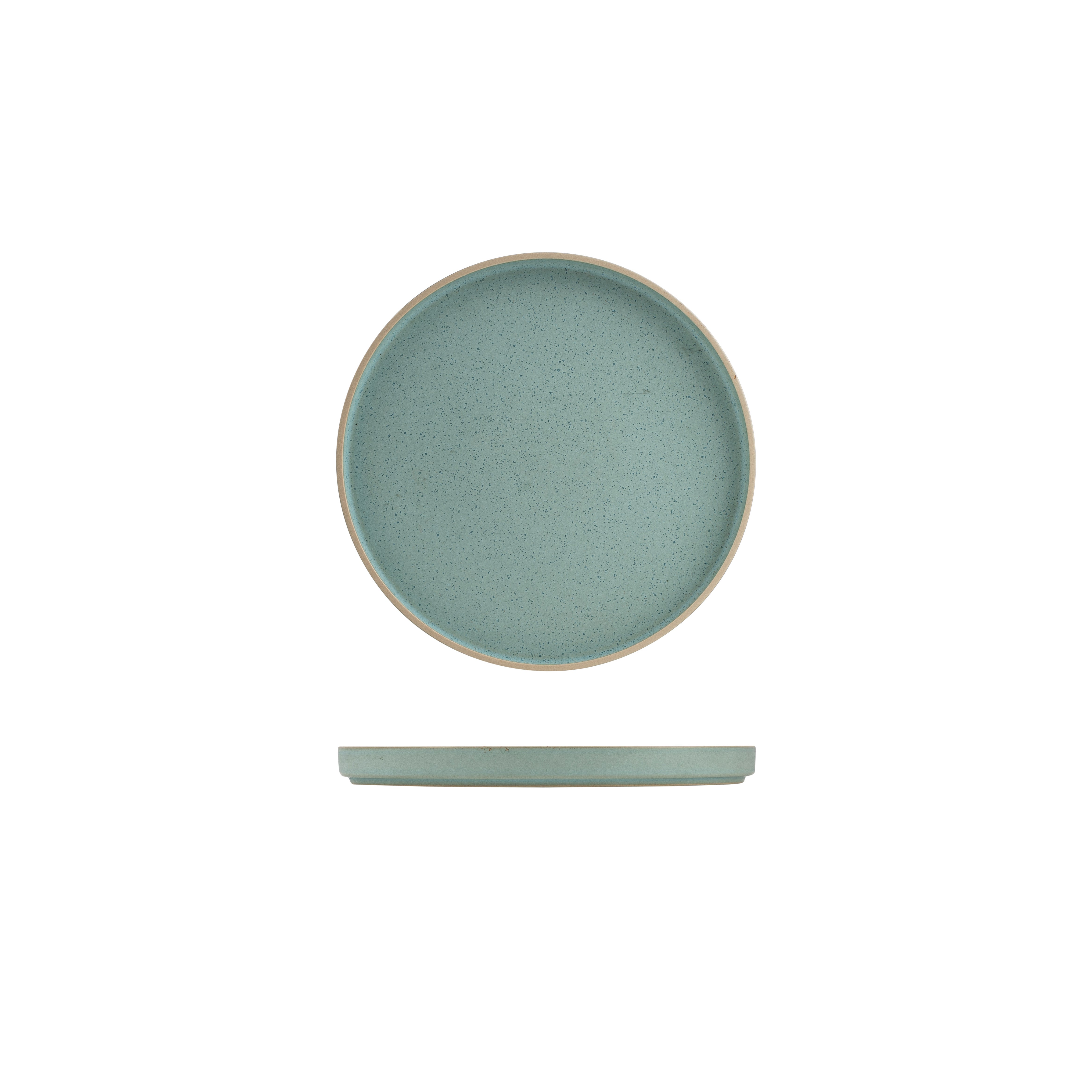 Luzerne Mod Frosted Blue Round Stackable Plate (235mm Ø)