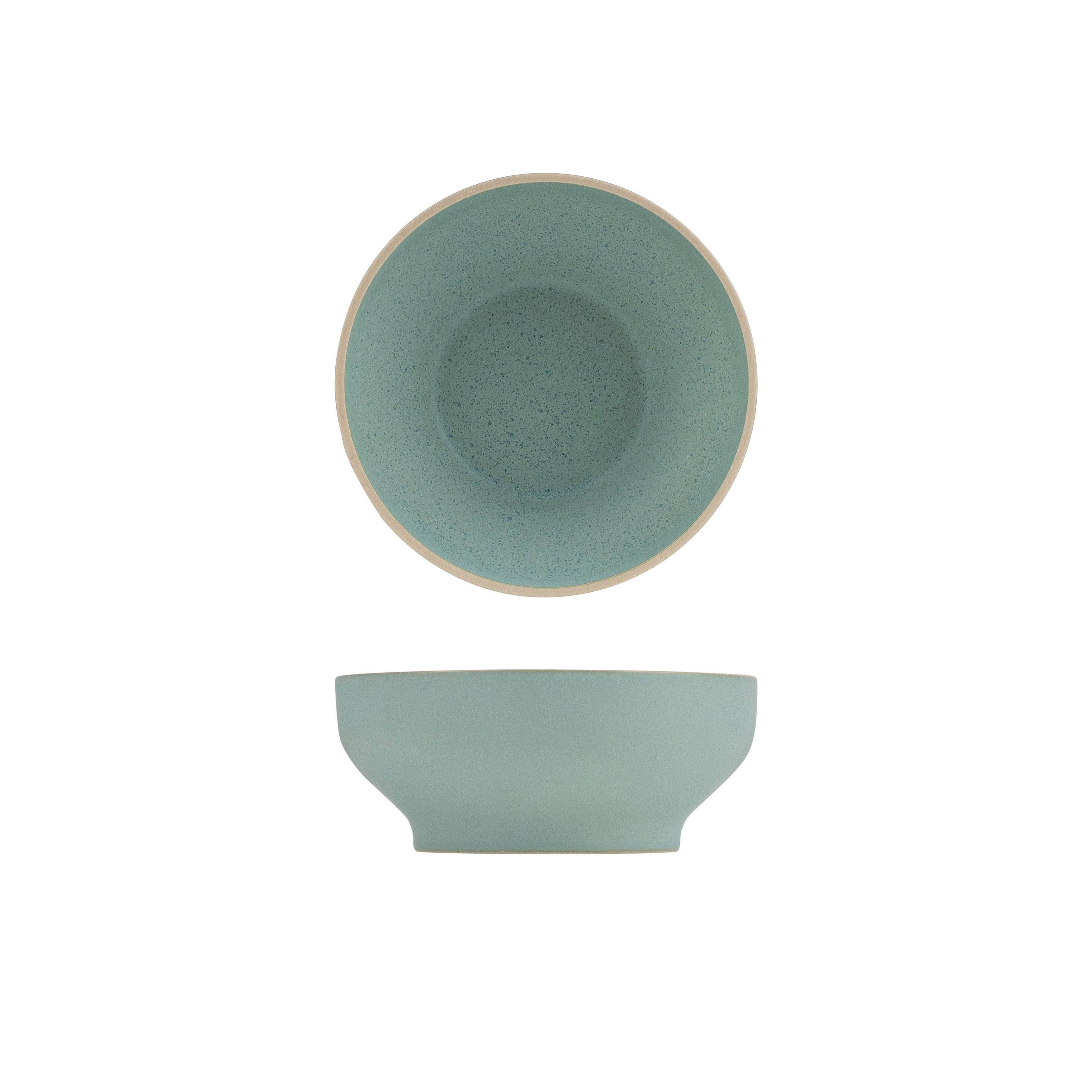 Luzerne Mod Frosted Blue Round Bowl (160mm Ø 68mm H 630ml)