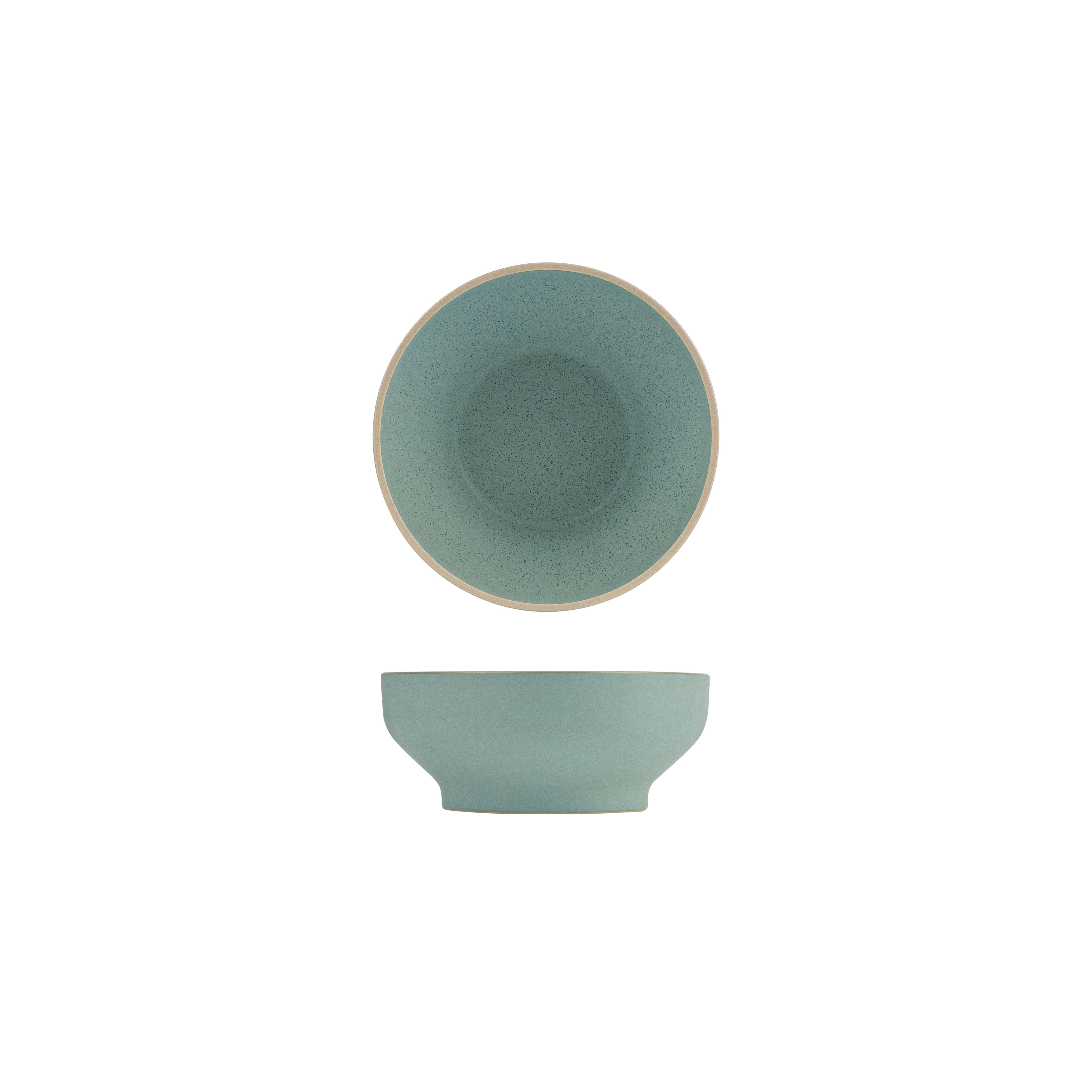 Luzerne Mod Frosted Blue Round Bowl (182mm Ø 77mm H 942ml)
