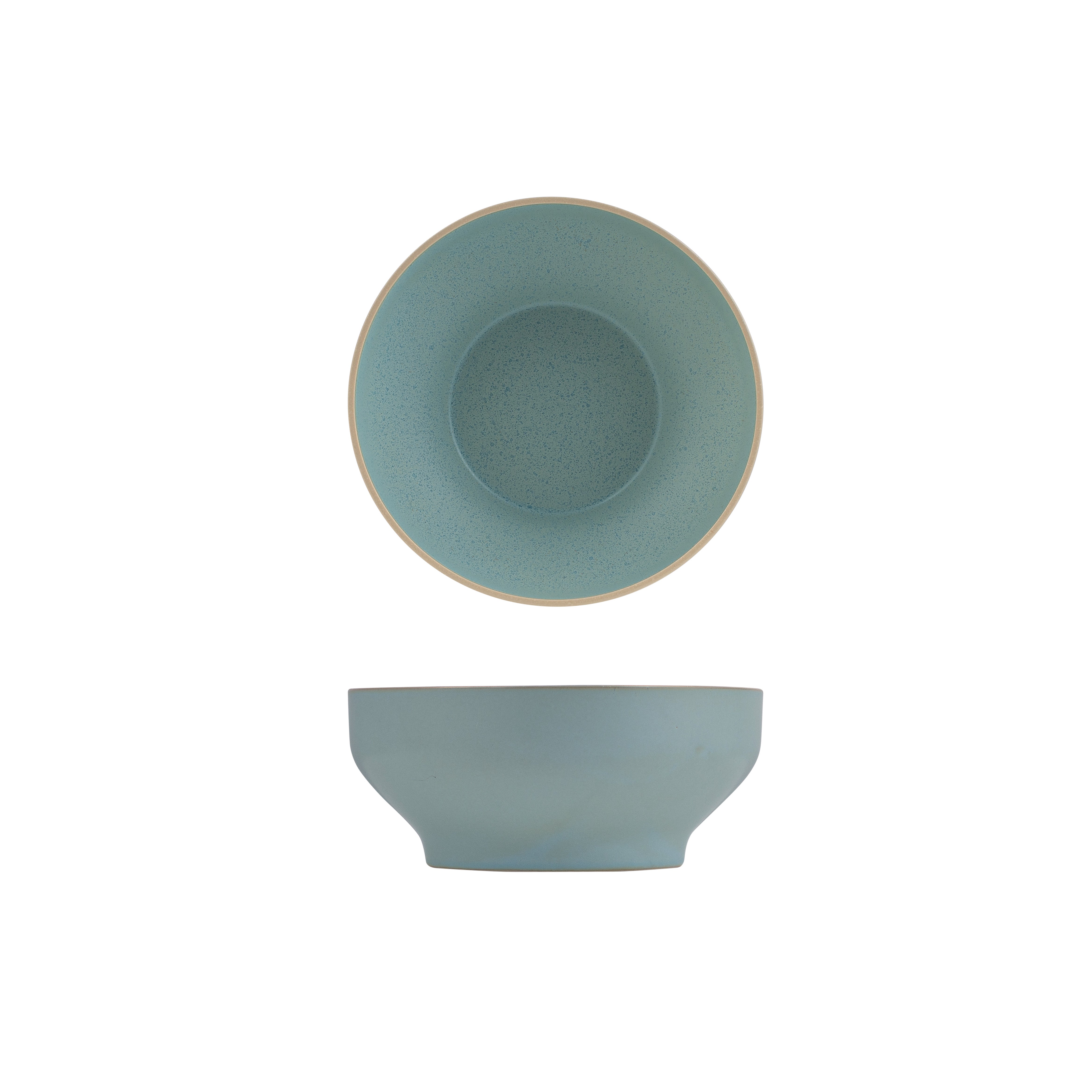 Luzerne Mod Frosted Blue Round Bowl (212mm Ø 91mm H 1577ml)