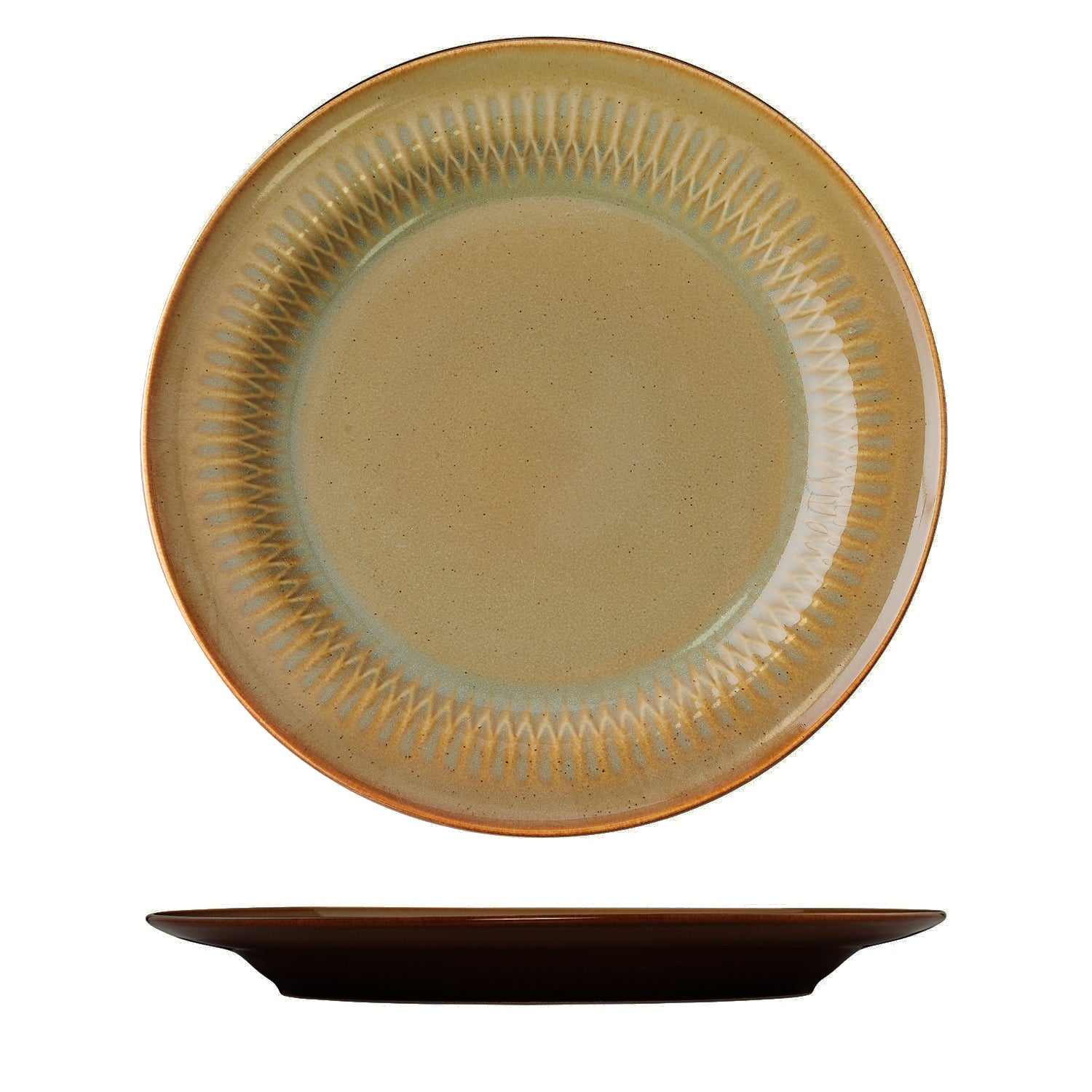 Luzerne Cottage Cinnamon Round Plate - Wide Rim (270mm Ø)
