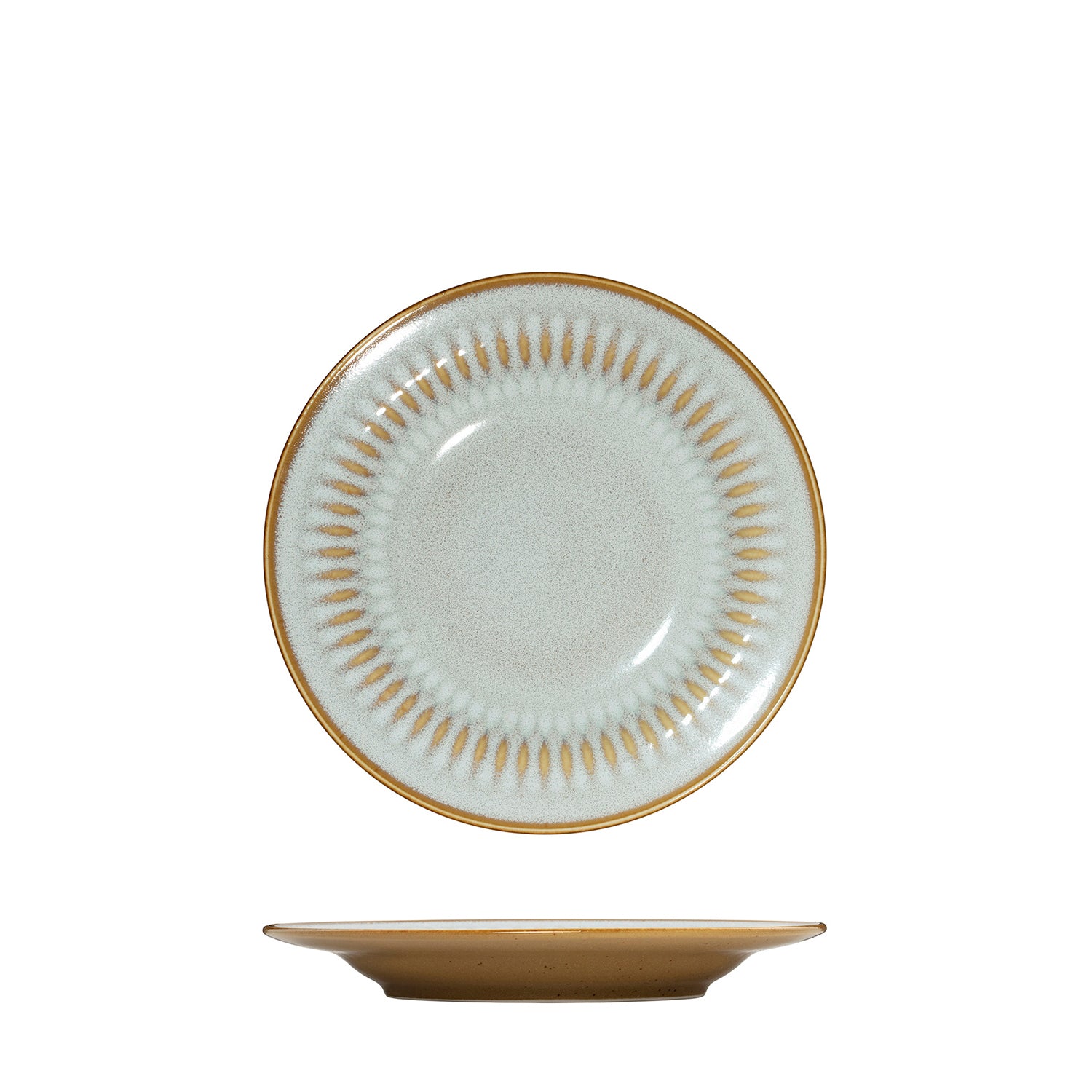 Luzerne Cottage Almond Round Plate - Wide Rim (170mm Ø)
