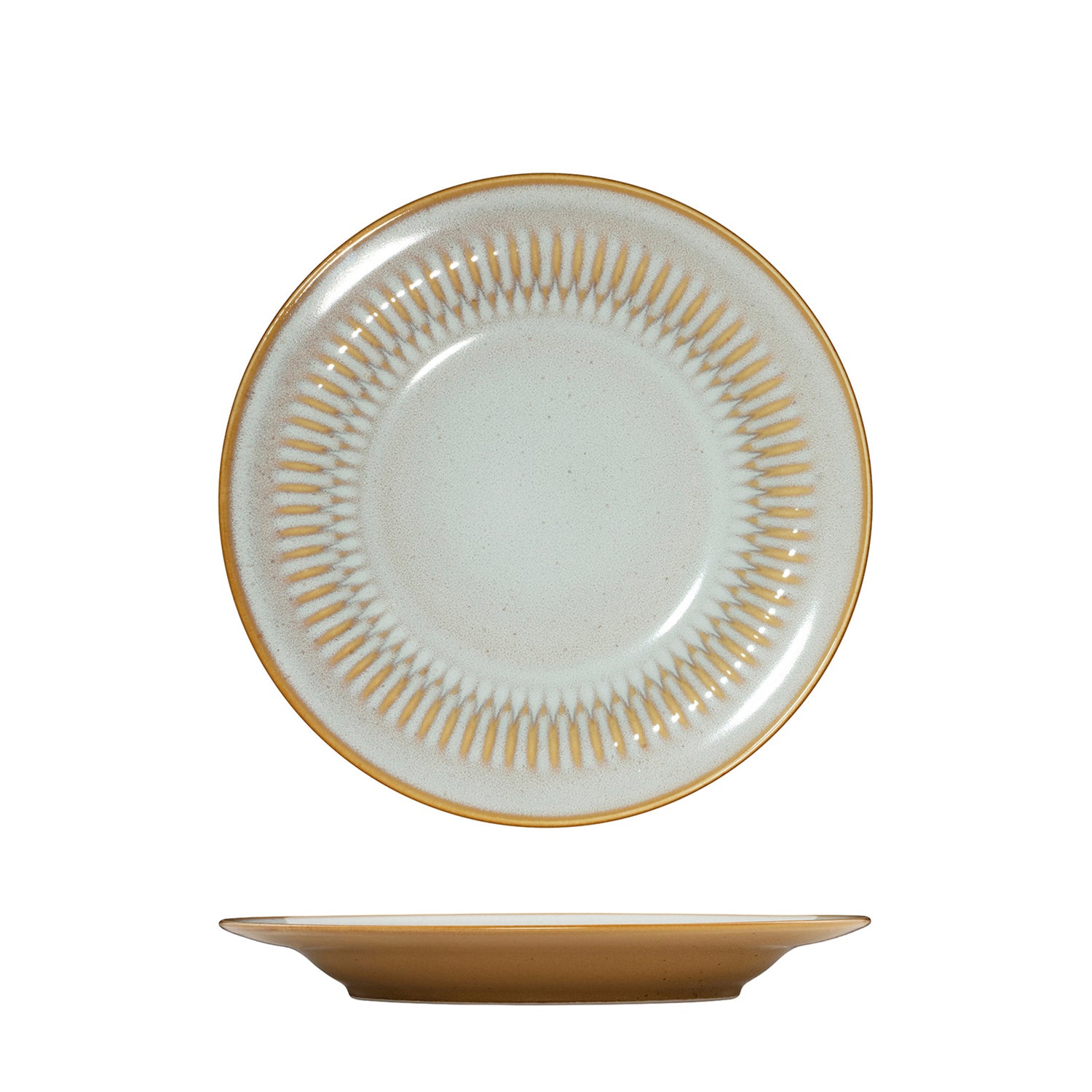 Luzerne Cottage Almond Round Plate - Wide Rim (210mm Ø)