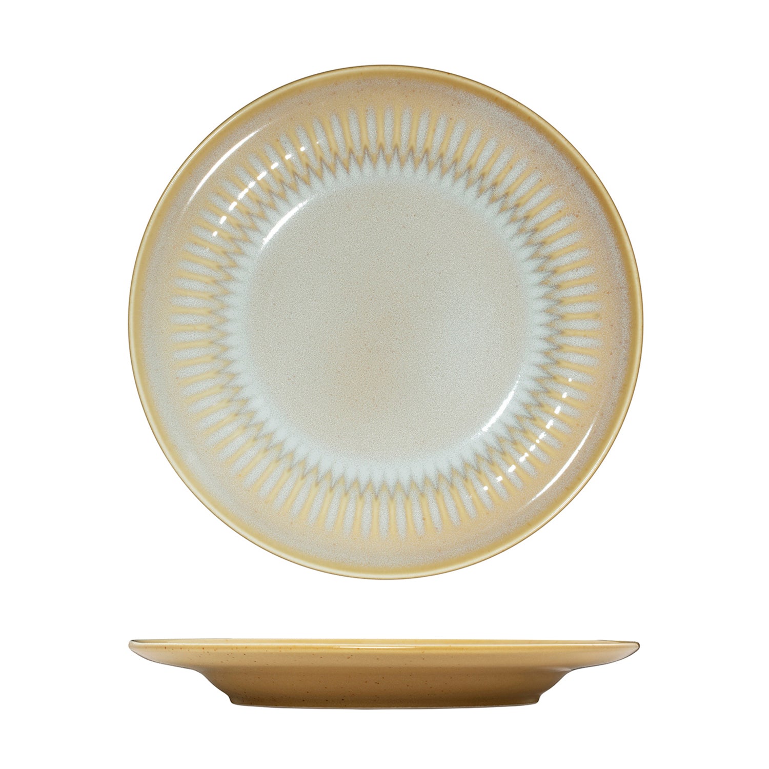 Luzerne Cottage Almond Round Plate - Wide Rim (230mm Ø)