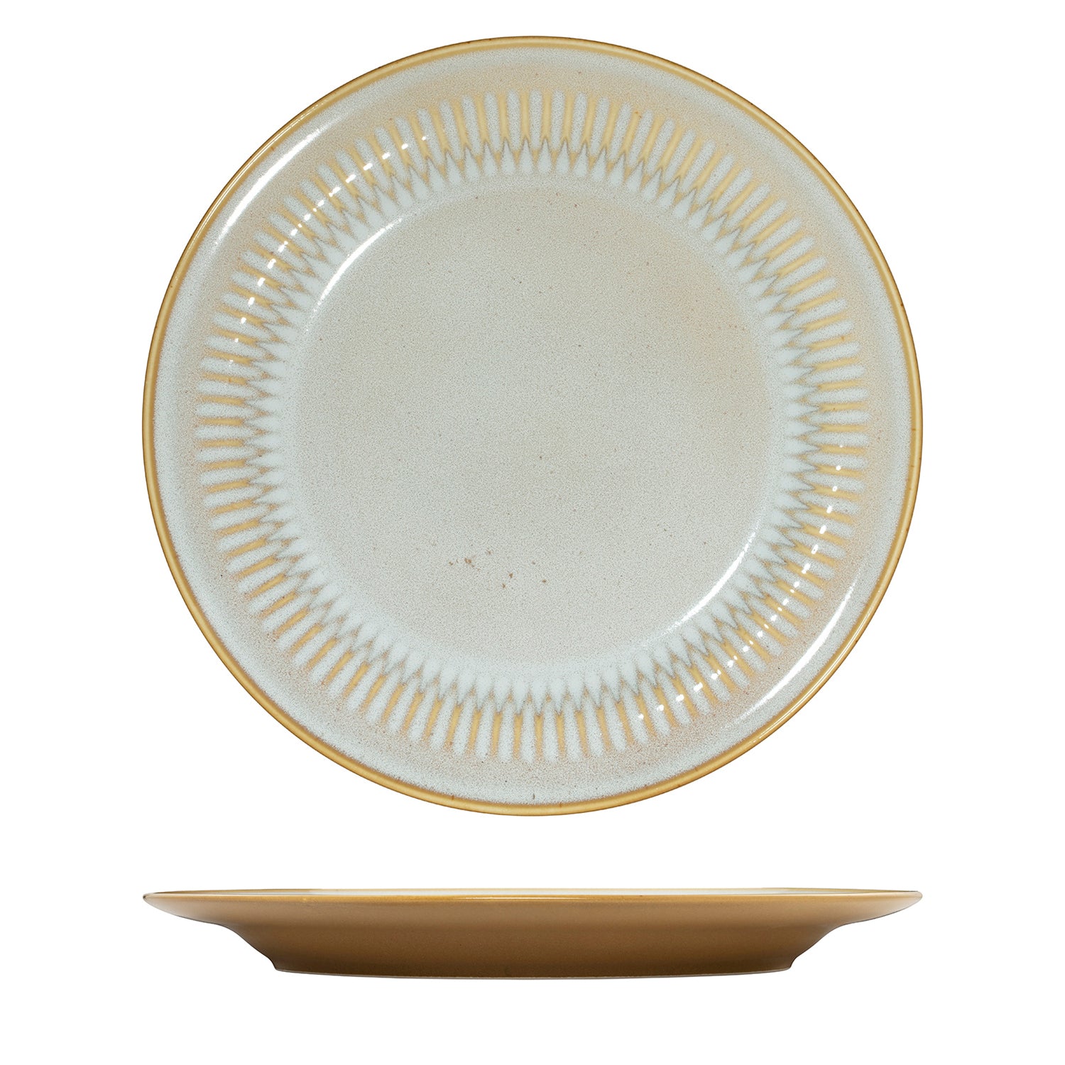 Luzerne Cottage Almond Round Plate - Wide Rim (270mm Ø)