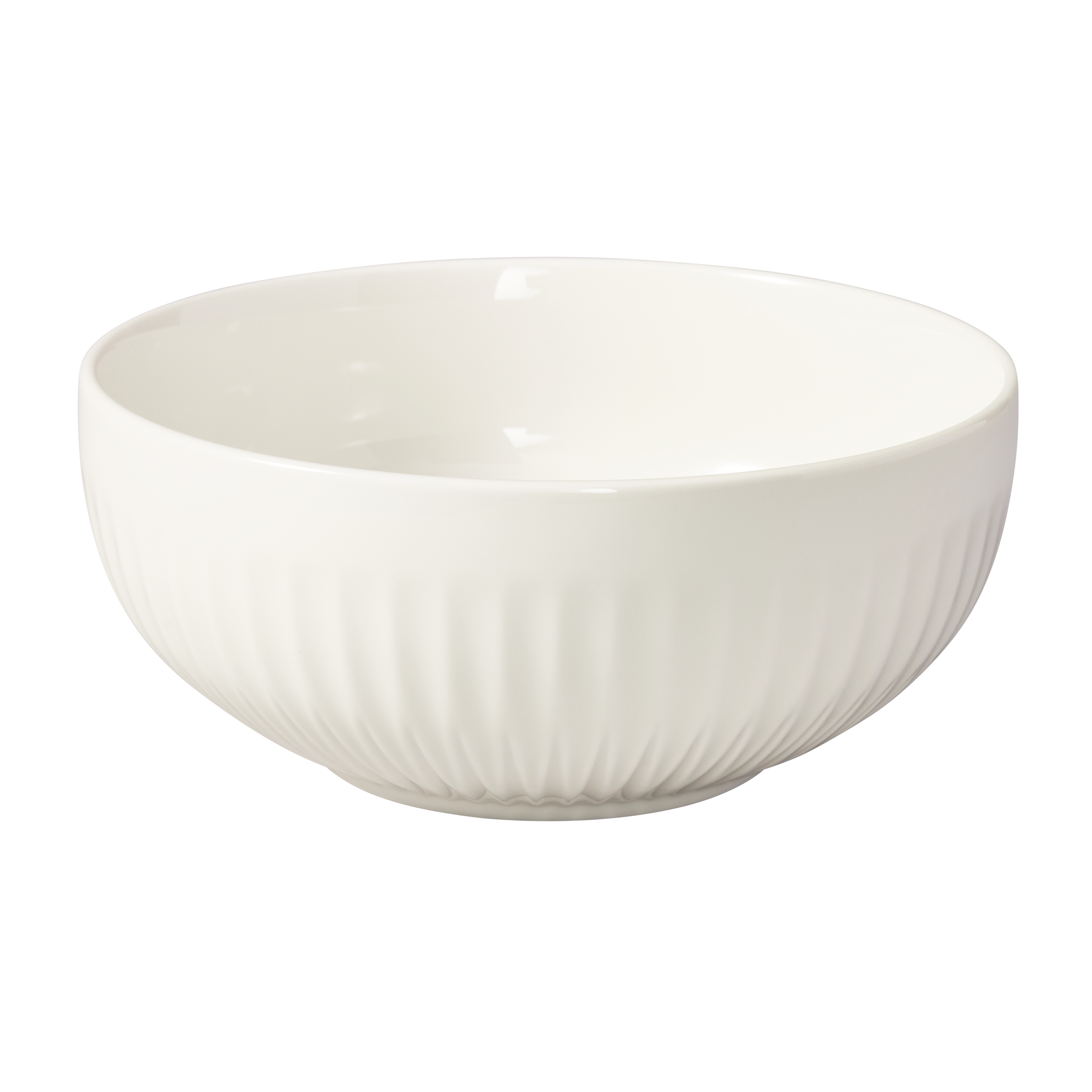 Luzerne Cottage White Round Bowl (190mm Ø 85mm H 1295ml)
