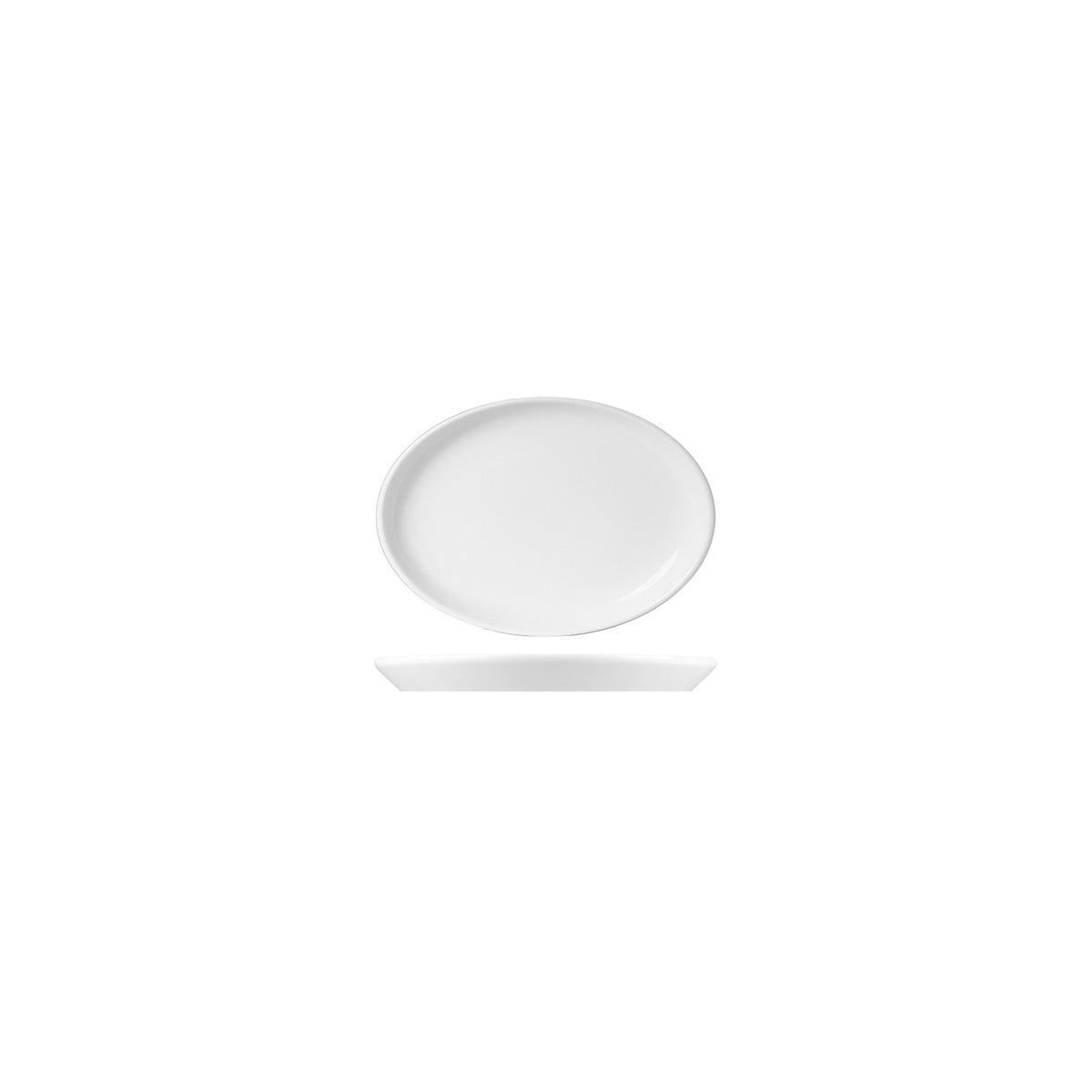 Royal Porcelain White Album Stackable Oval Plate 189mm