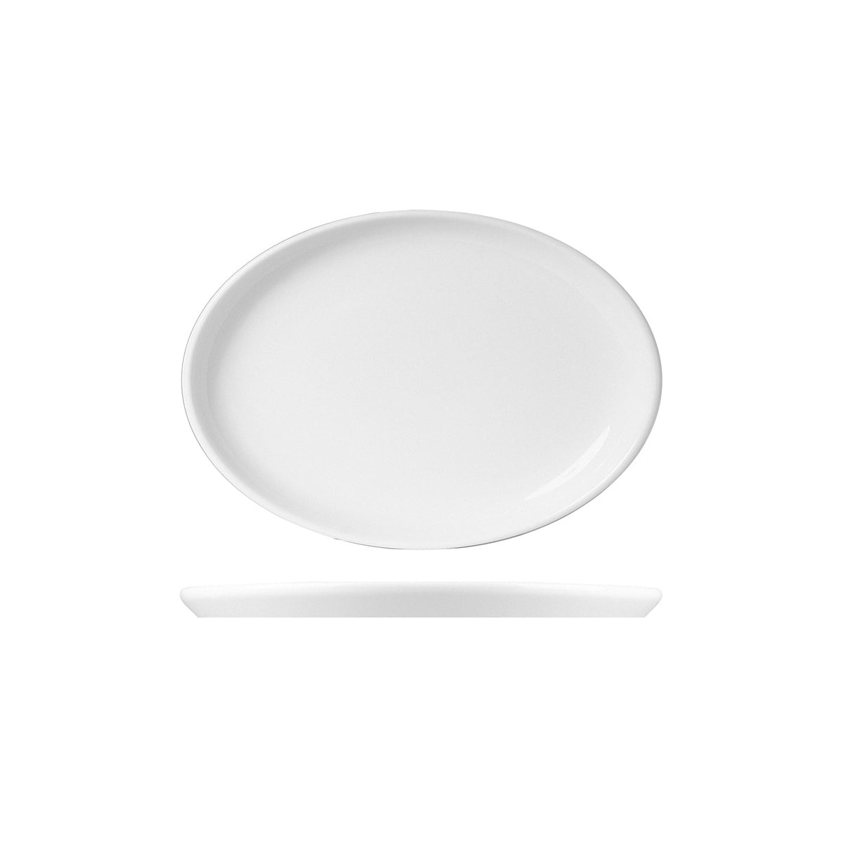 Royal Porcelain White Album Stackable Oval Plate 282mm