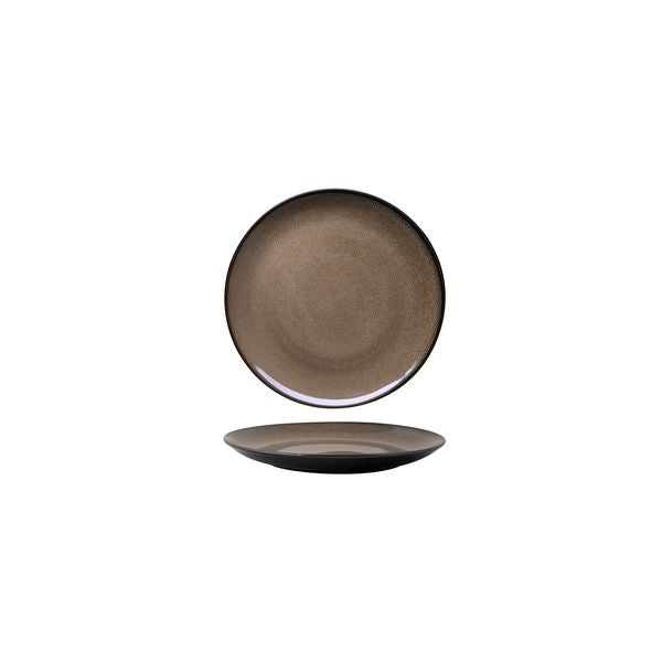 Luzerne Rustic Chestnut Round Coupe Plate (165mm Ø)