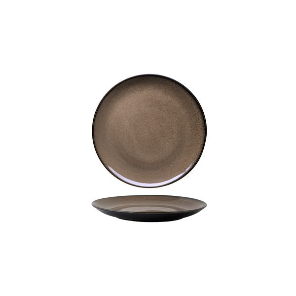 Luzerne Rustic Chestnut Round Coupe Plate (180mm Ø)
