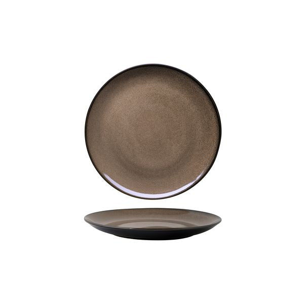 Luzerne Rustic Chestnut Round Coupe Plate (215mm Ø)