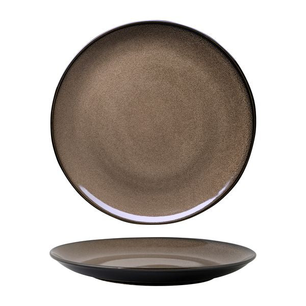 Luzerne Rustic Chestnut Round Coupe Plate (310mm Ø)