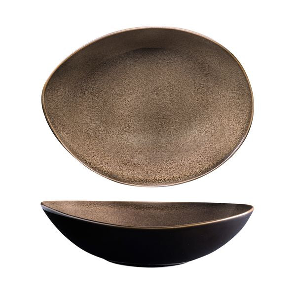 Luzerne Rustic Chestnut Oval Share Bowl (280x215mm 71mm H 1280ml)