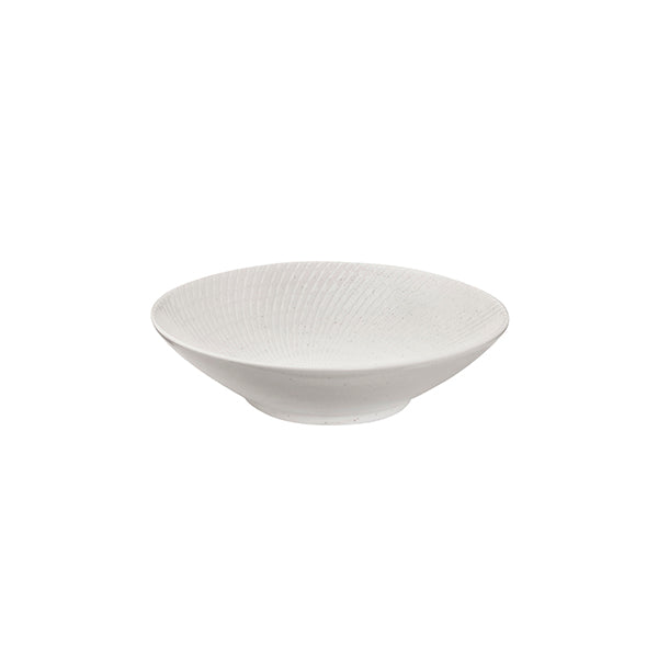 Luzerne Zen White Swirl Round Bowl - Footed (240mm Ø 67mm H 1200ml)